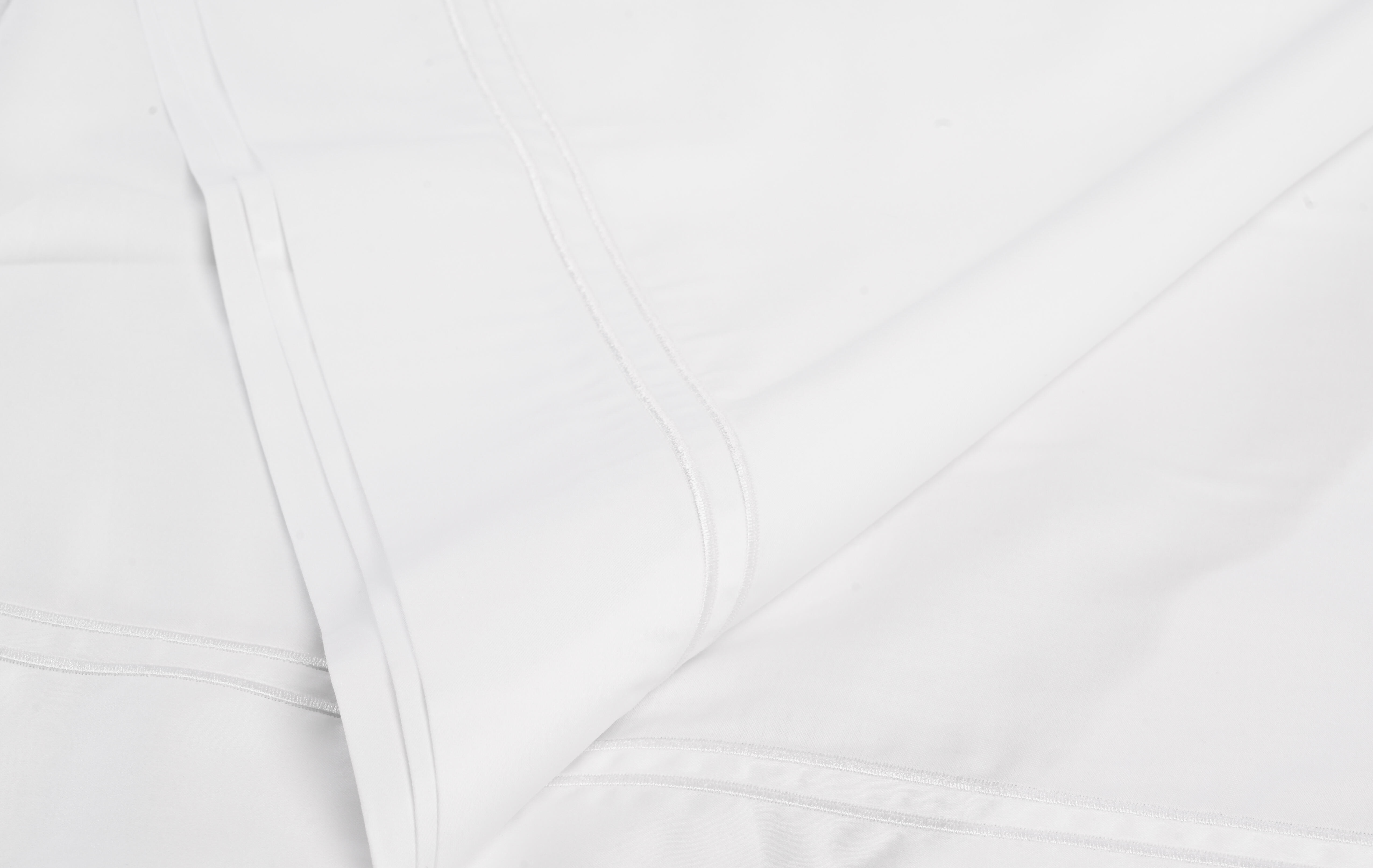 Sábana encimera Bordón algodón egipcio 400 hilos blanco 240x290 para cama de 150 cm - 19
