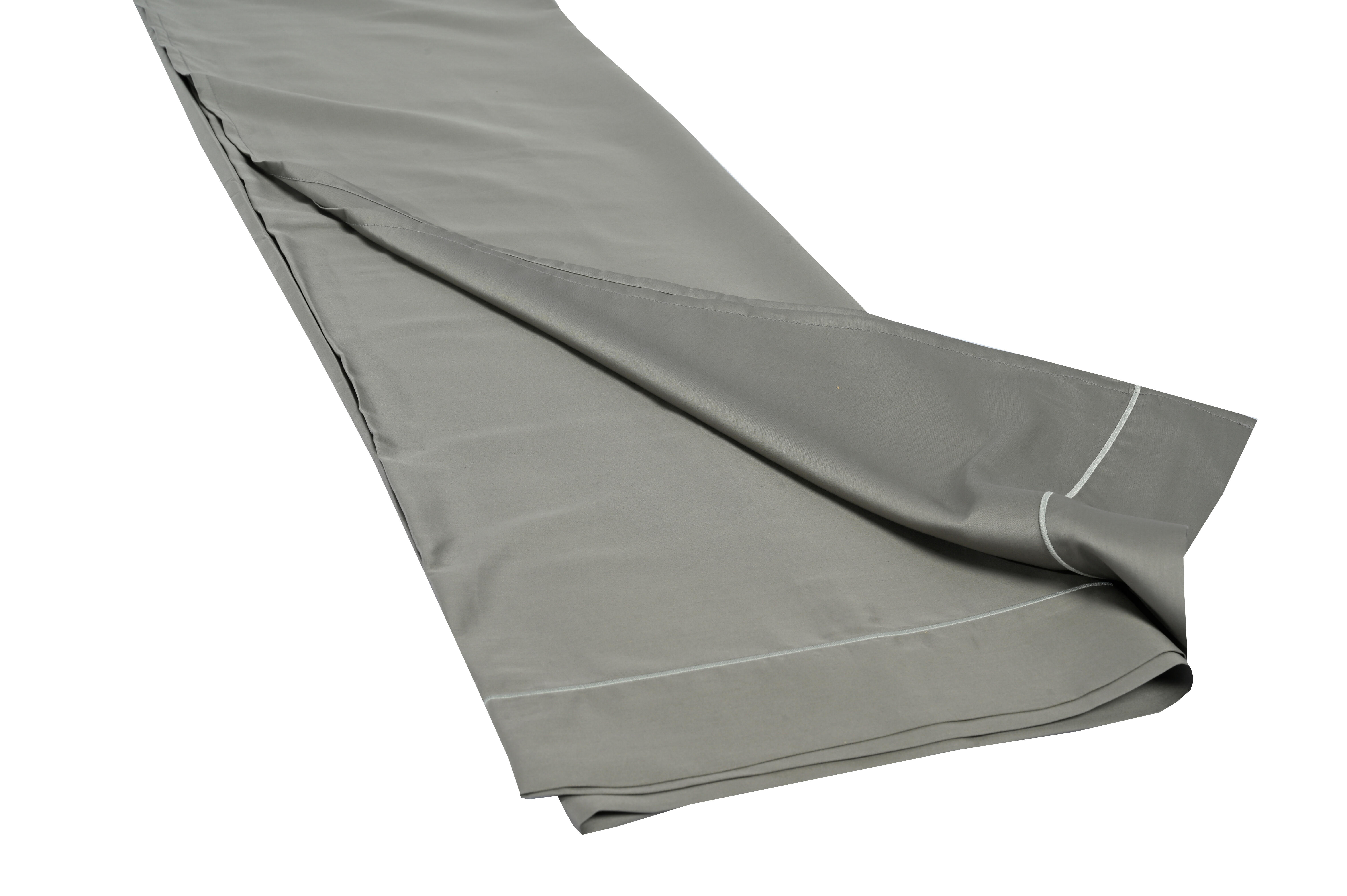 Sábana encimera Bordón algodón egipcio 300 hilos gris 280x290 para cama de 180 cm - 13