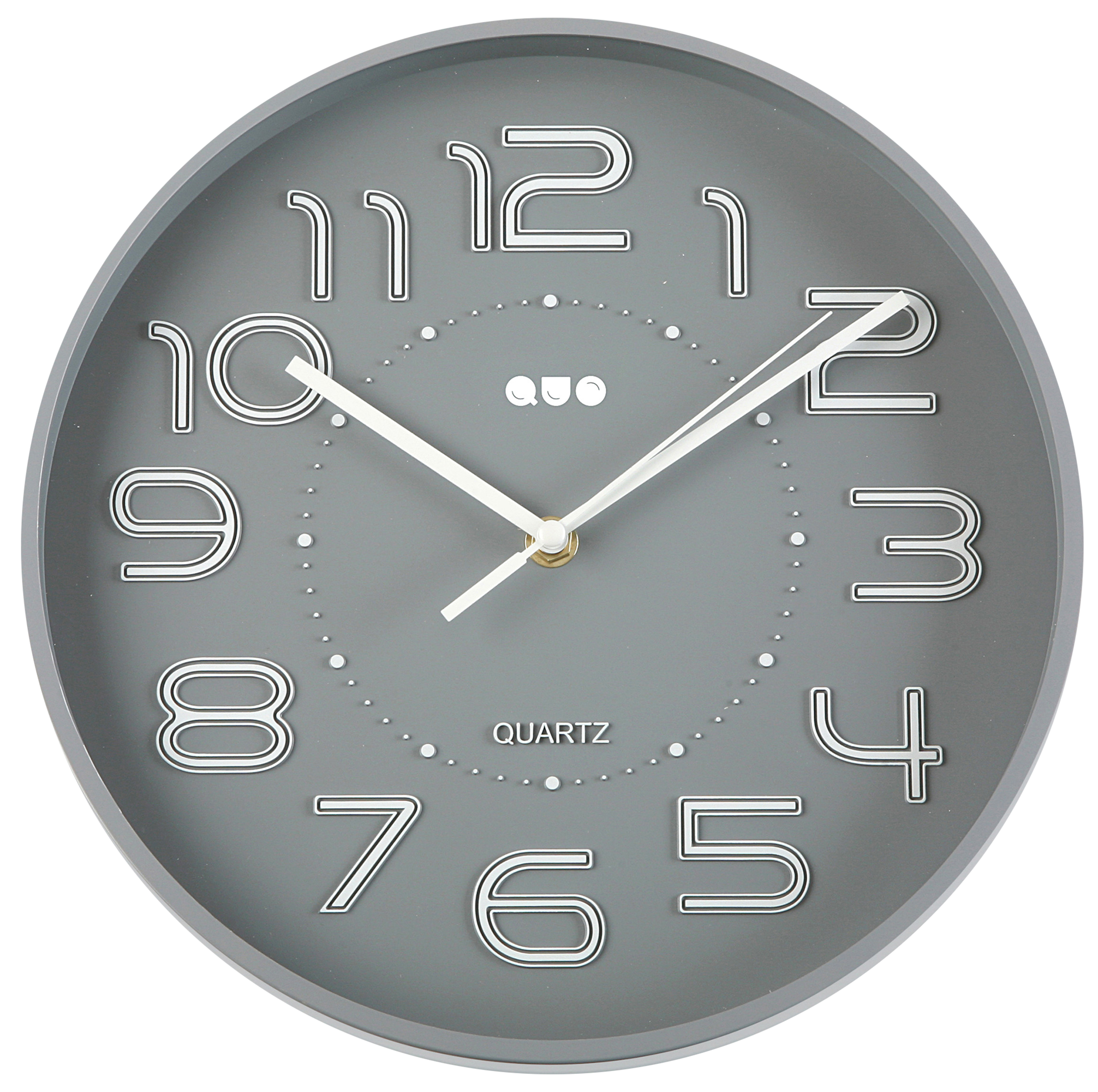 Reloj de cocina a pared redondo gris quo de 28 cm