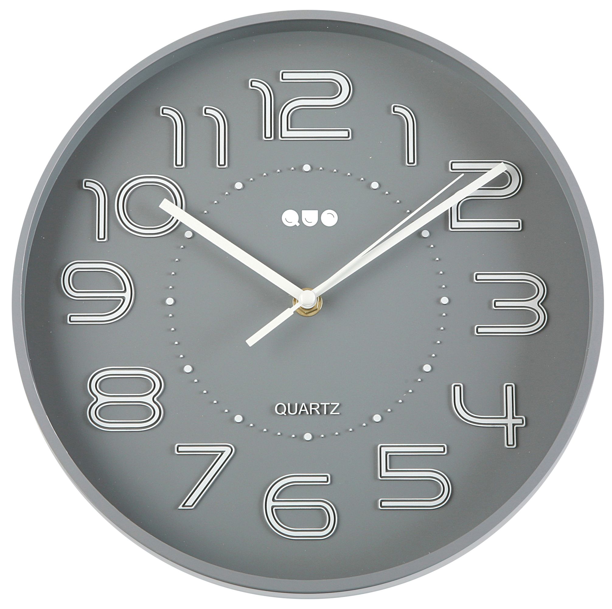 Reloj de cocina a pared redondo gris QUO de 28 cm Leroy Merlin