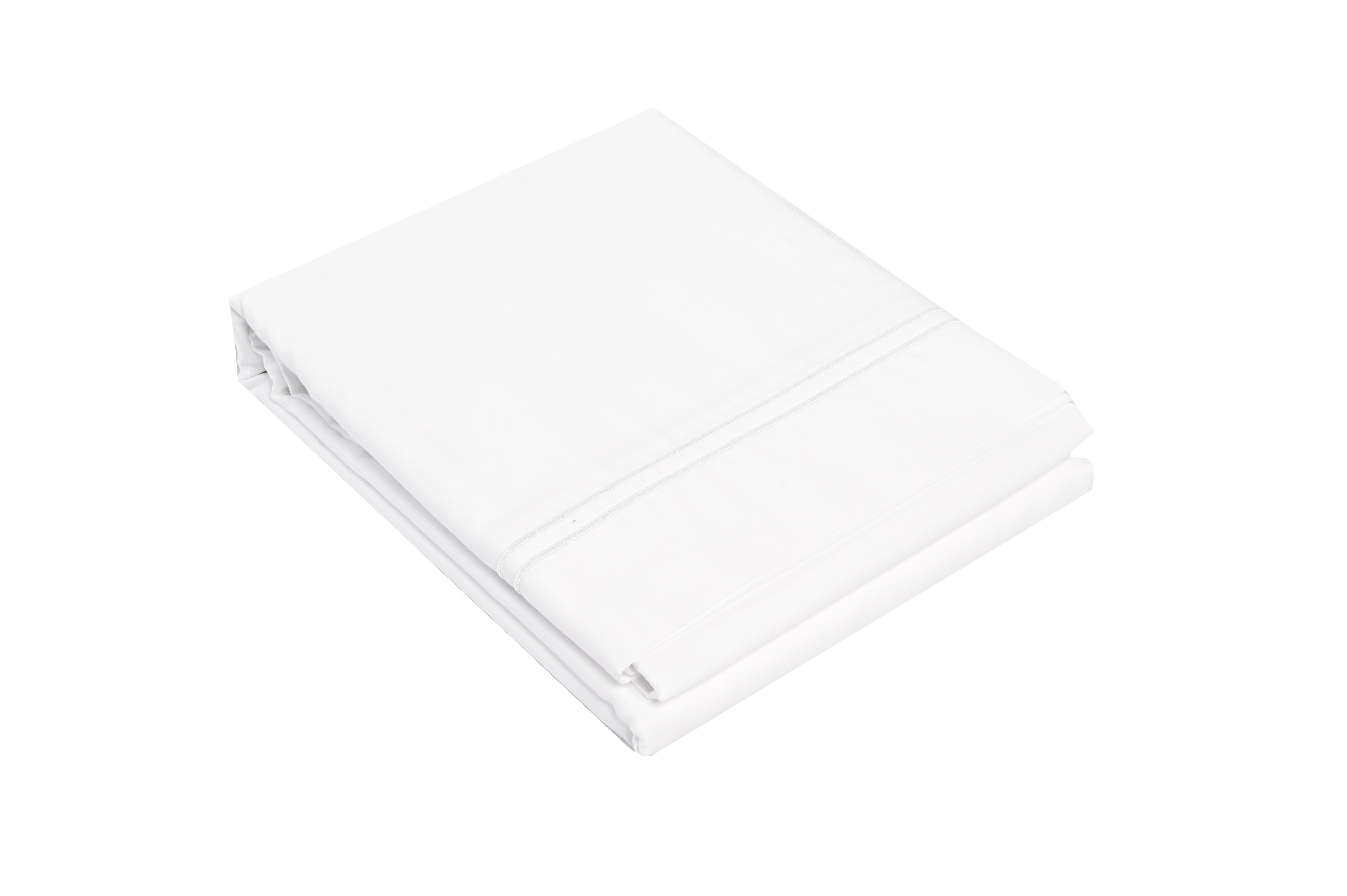 Sábana encimera Bordón algodón egipcio 400 hilos blanco 240x290 para cama de 150 cm - 4