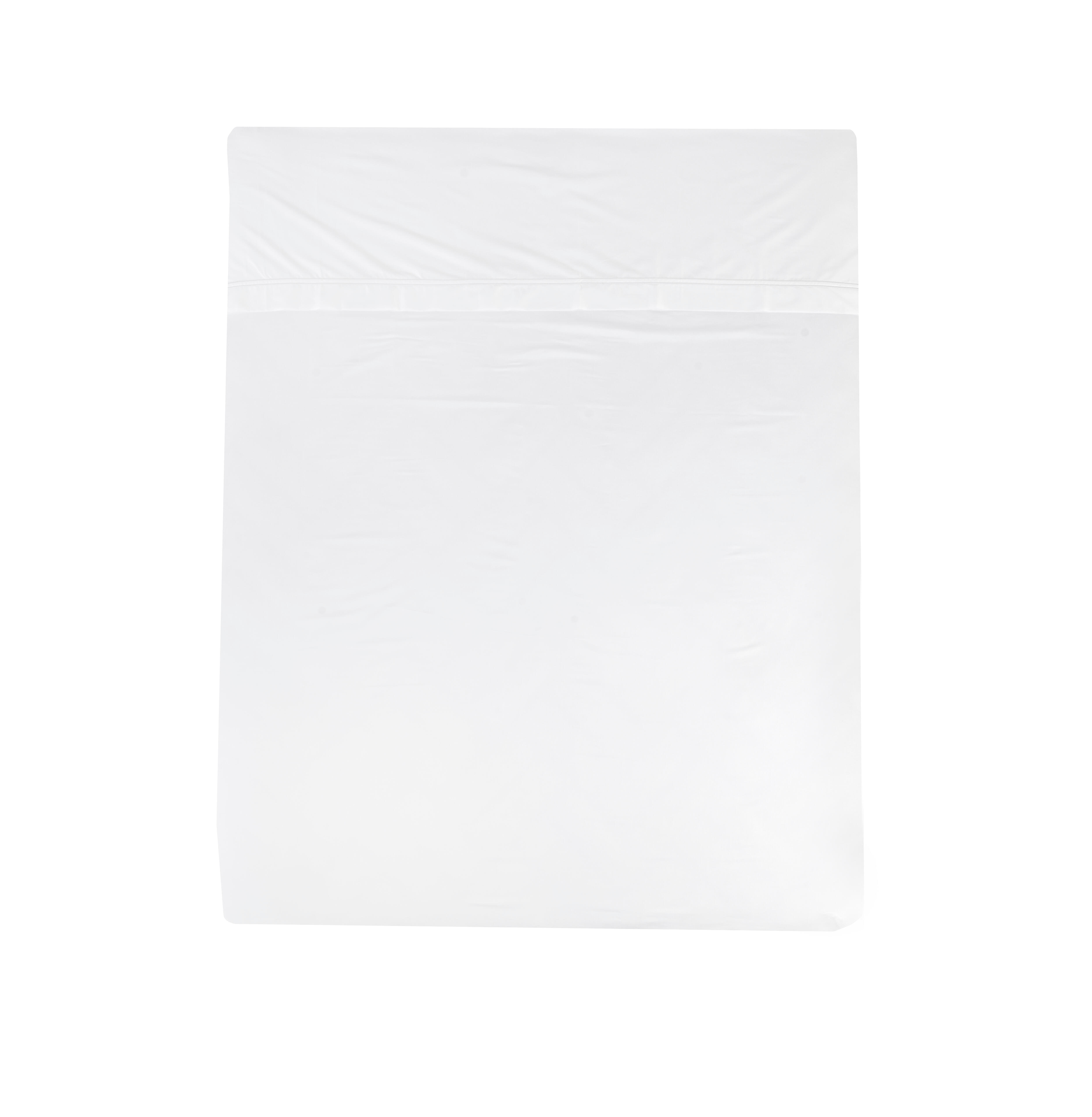 Sábana encimera Bordón algodón egipcio 400 hilos blanco 240x290 para cama de 150 cm - 3