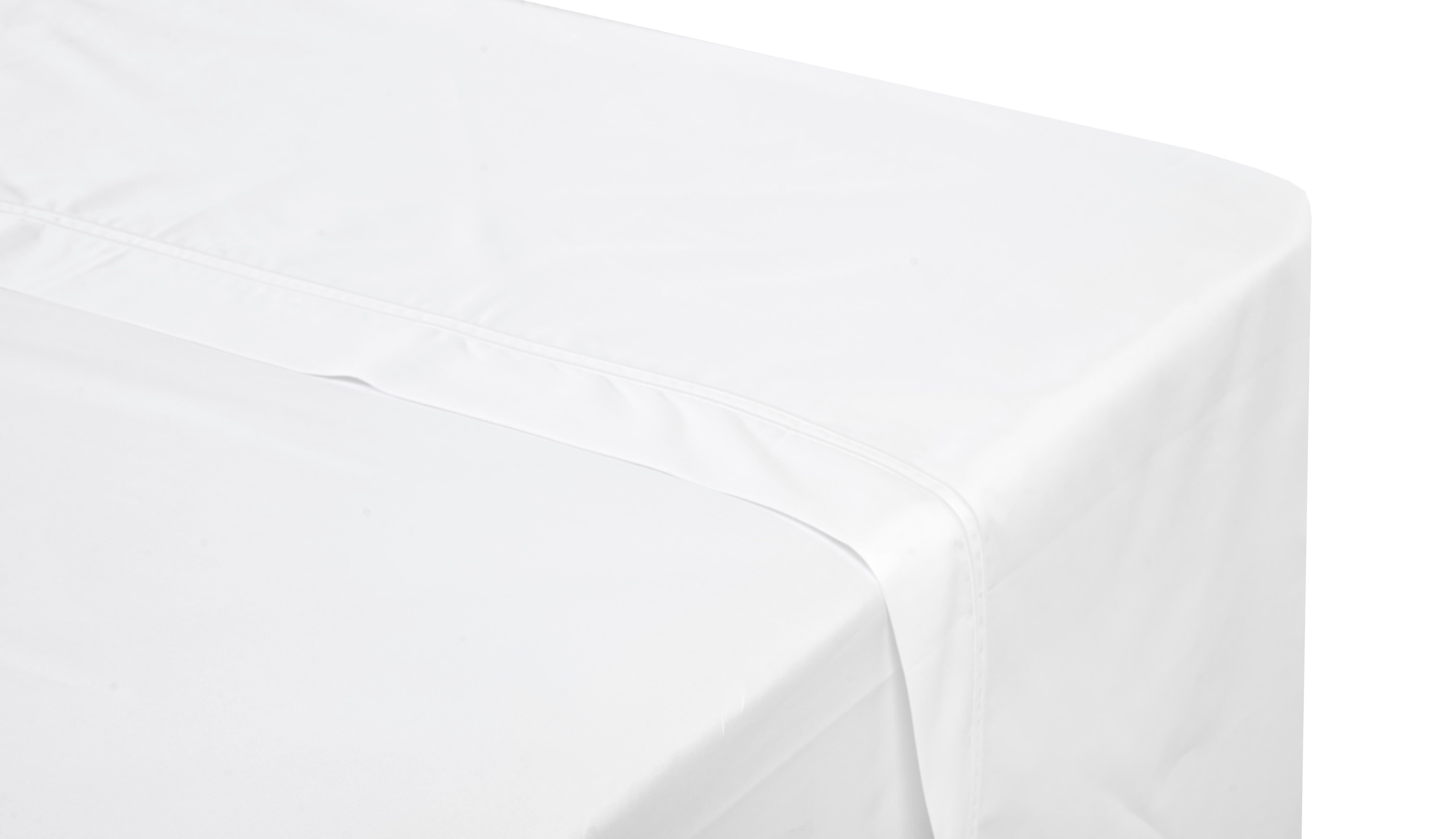 Sábana encimera Bordón algodón egipcio 400 hilos blanco 240x290 para cama de 150 cm - 16