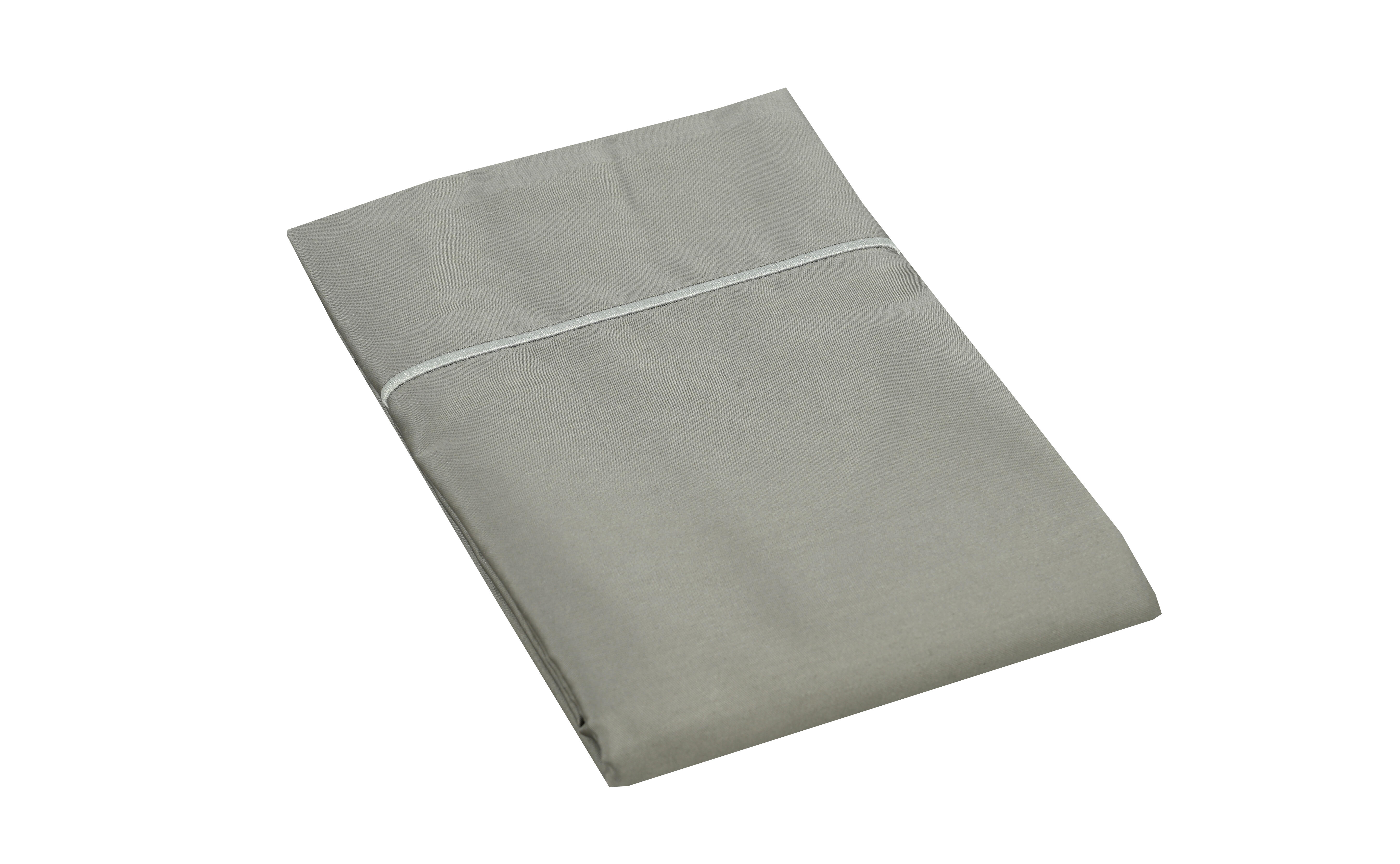 Funda de almohada Bordón INSPIRE algodón egipcio 300 hilos gris 45 x 155 cm para cama de 135 cm - 11
