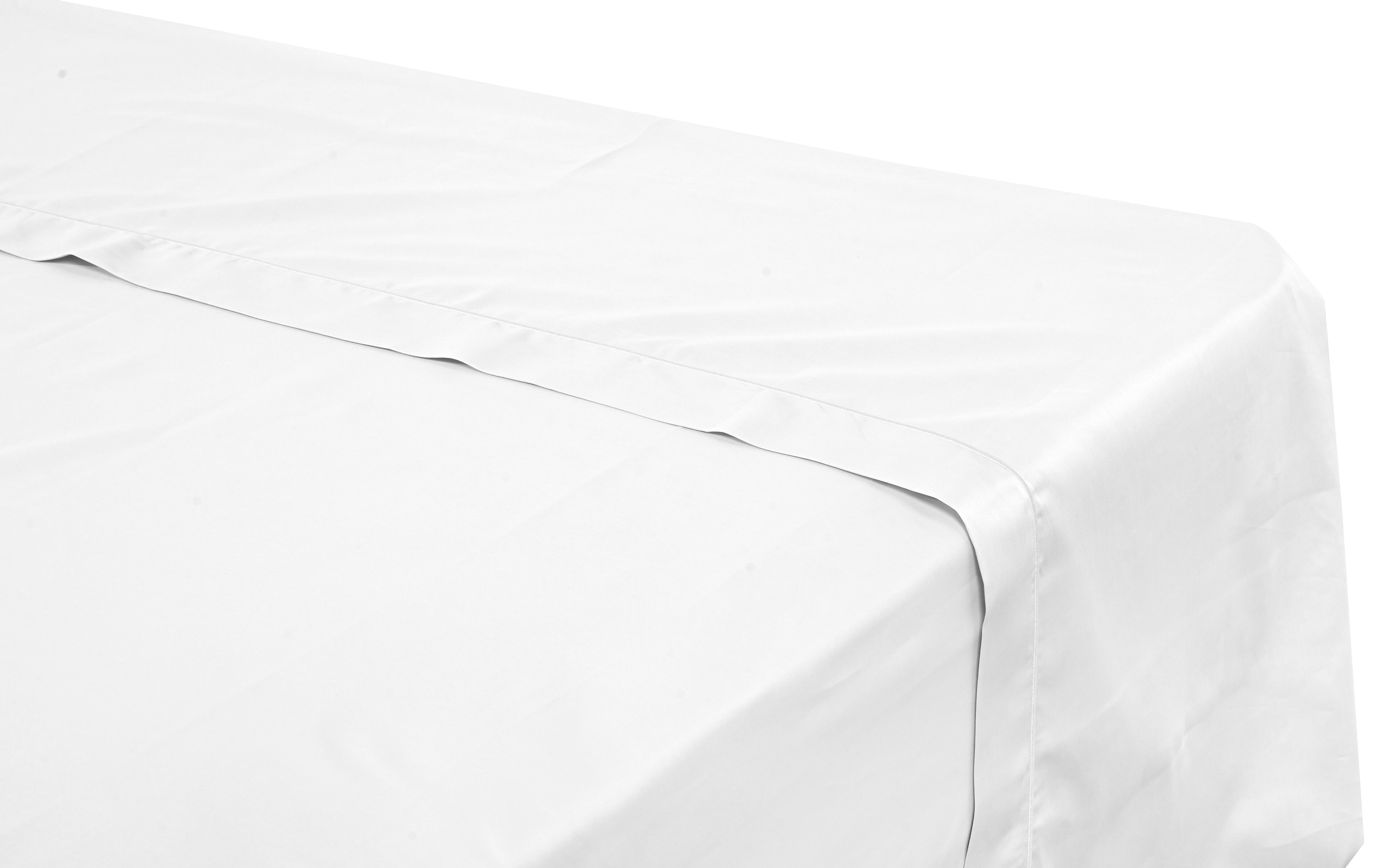 Sábana encimera Bordón algodón egipcio 400 hilos blanco 280x290 para cama de 180 cm - 13