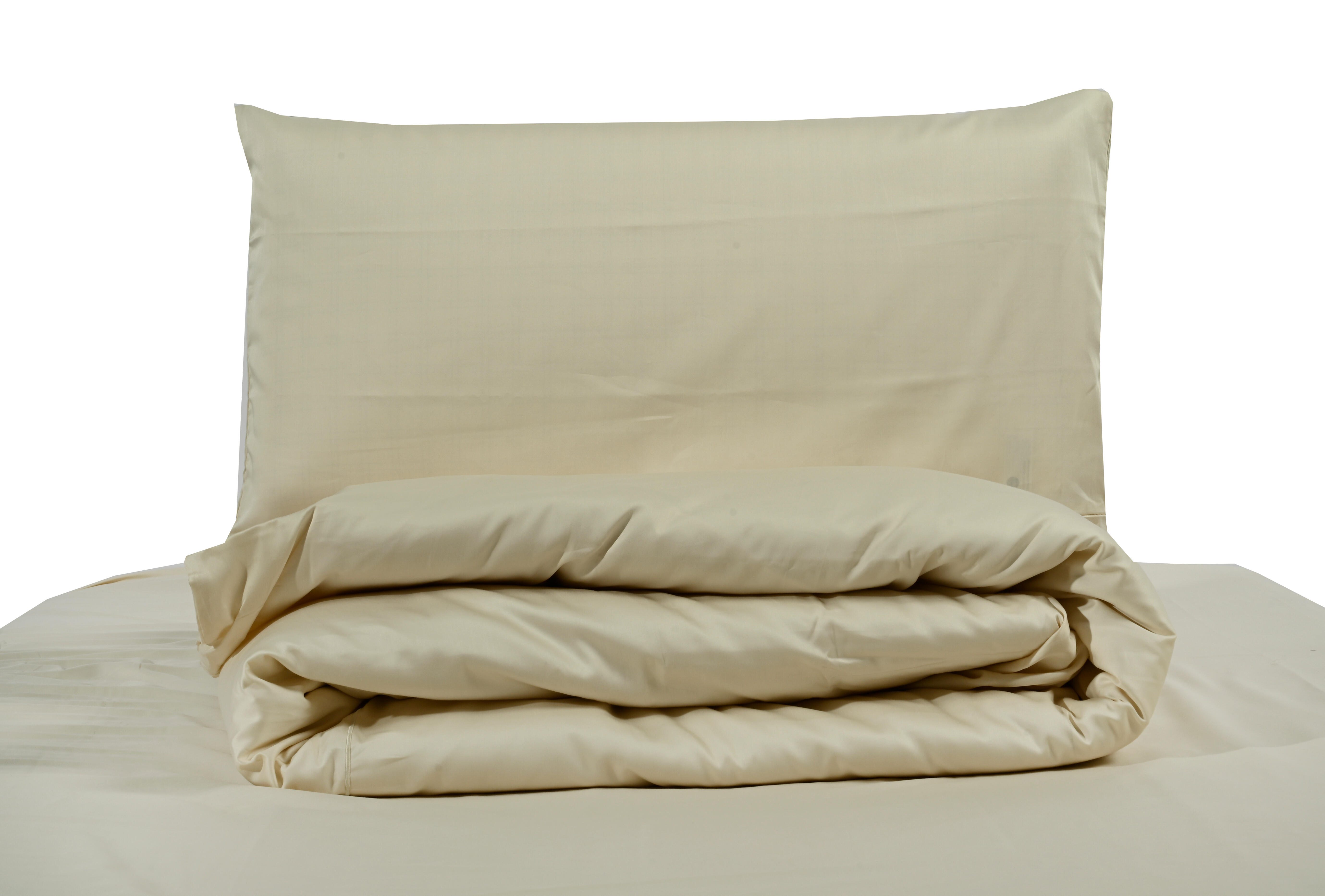Funda nórdica Bordón algodón egipcio 300 hilos marfil para cama de 135 cm - 2