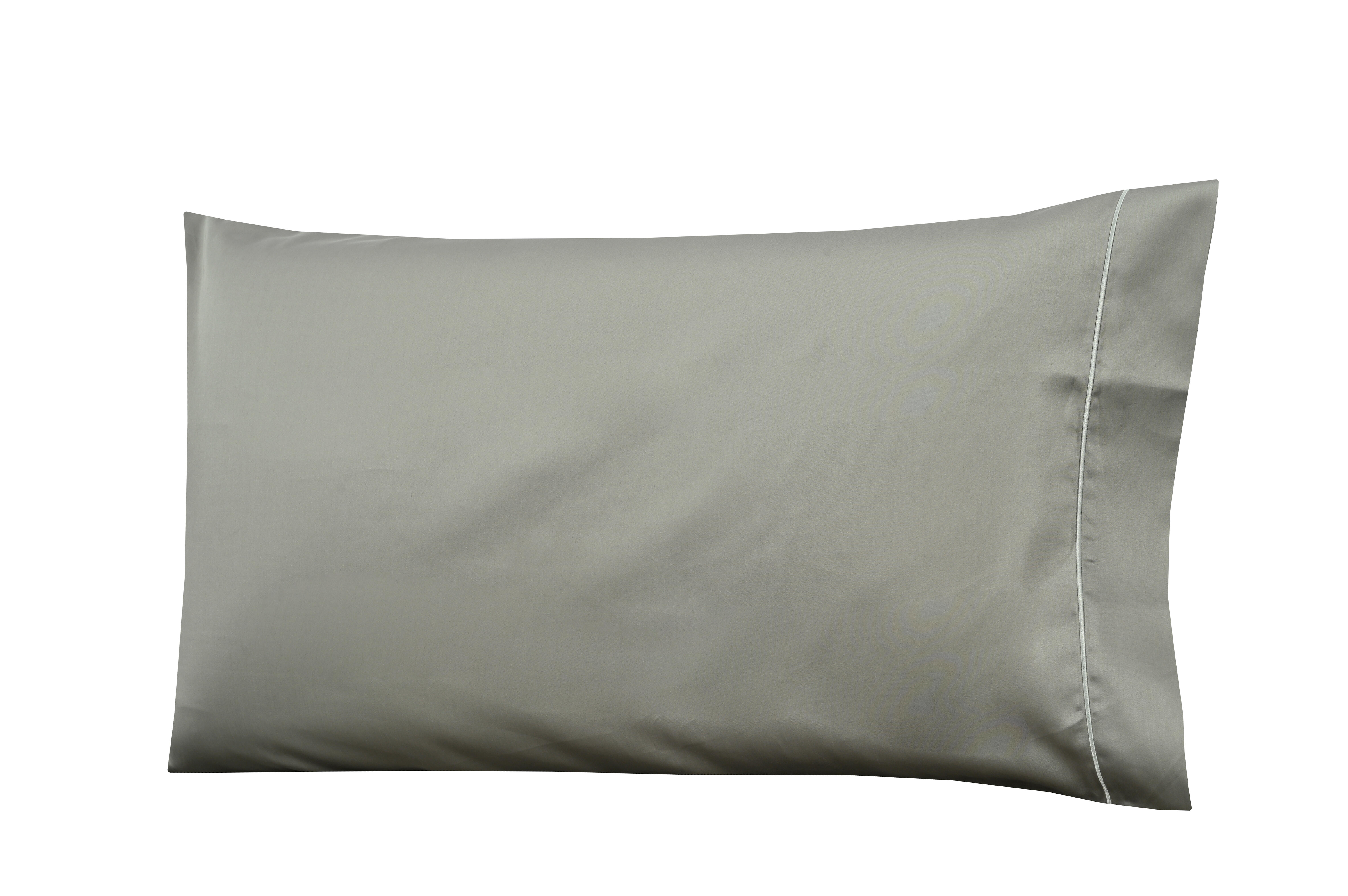 Funda de almohada Bordón INSPIRE algodón egipcio 300 hilos gris 45 x 155 cm para cama de 135 cm - 10
