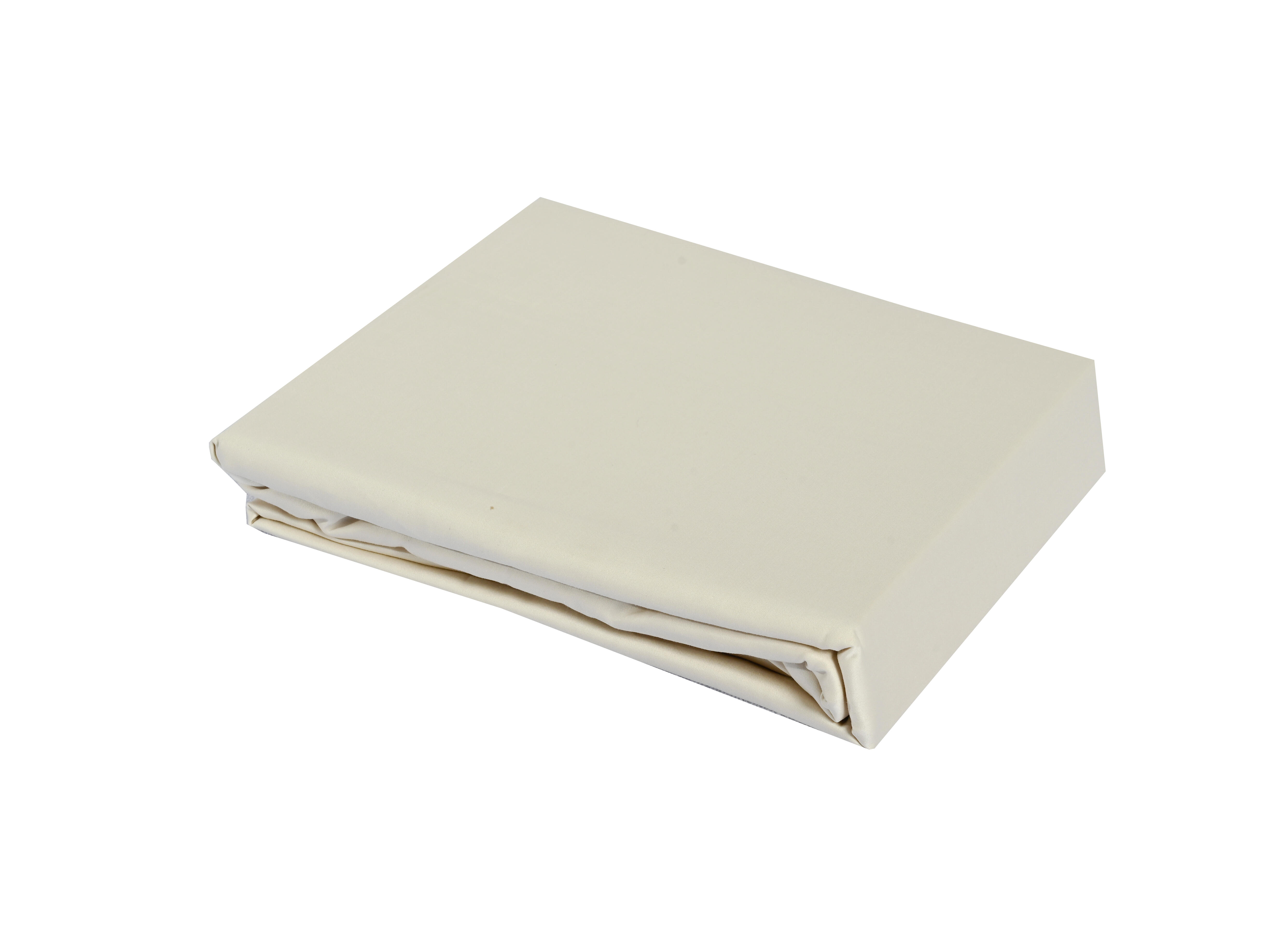 Sábana bajera con elástico algodón egipcio 300 hilos Bordón marfil 180x200 para cama de 180 cm - 2