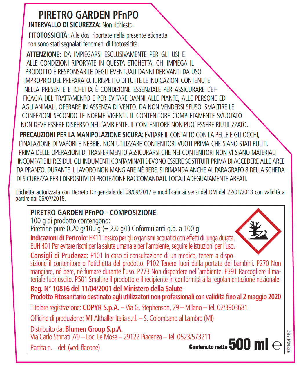 Insetticida naturale Piretro Rtu 750 ml - 3