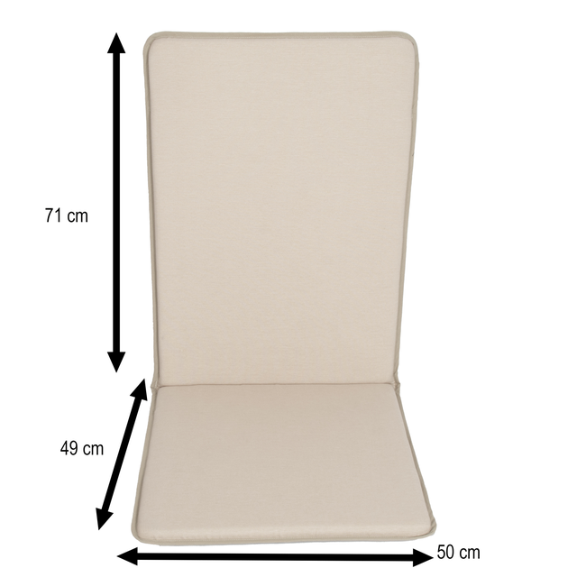 Cojín multiposición NATERIAL beige 50x120 cm