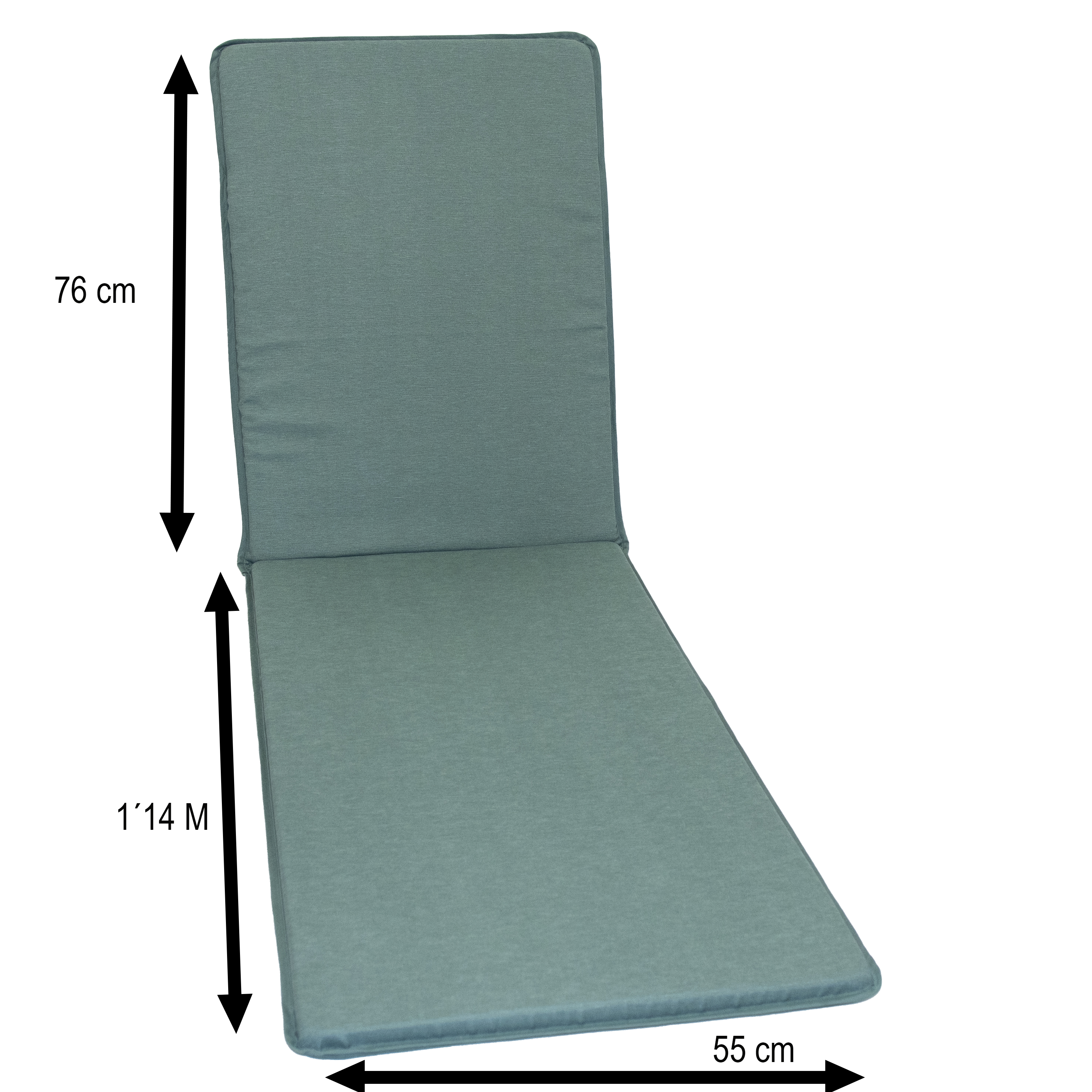 Cojín de tumbona naterial violeta 55x190 cm