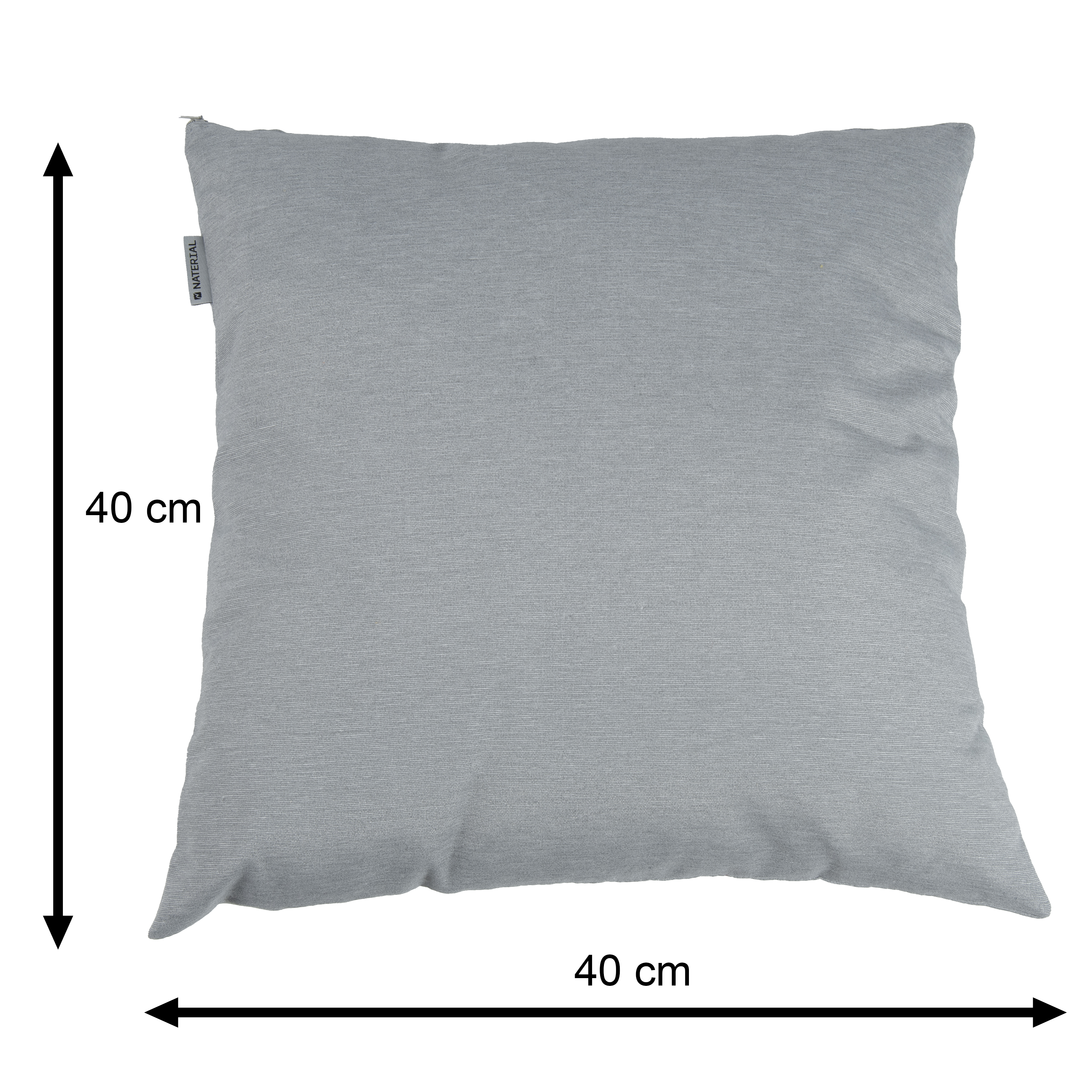 Coussin d'extérieur décoratif Soft, gris / argent, l.40 x L.40 cm NATERIAL - 5