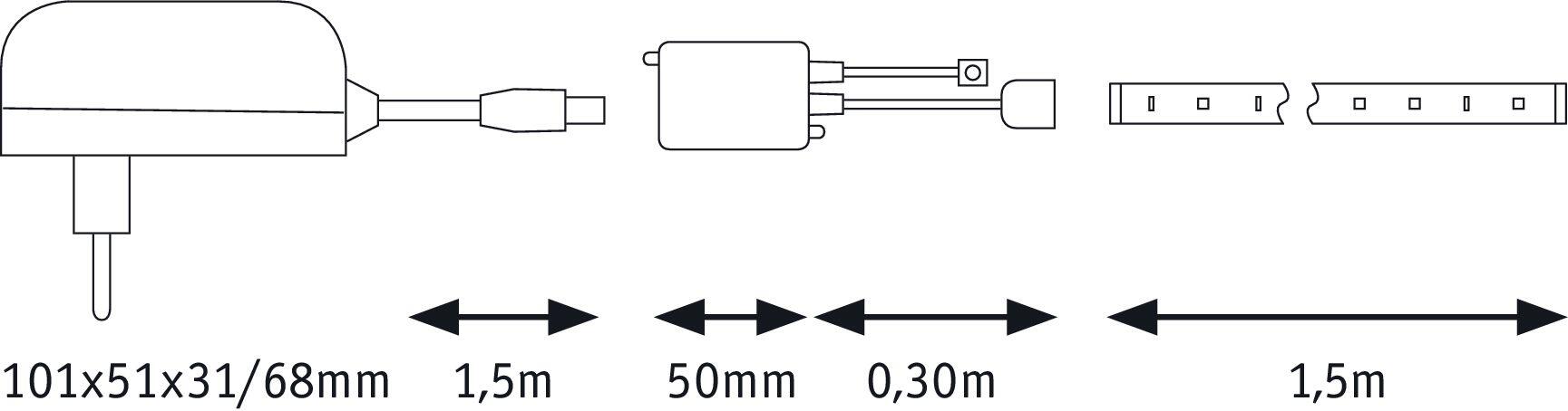 Kit ruban LED L.1,5 m changement de couleurs SimpLED, PAULMANN - 4