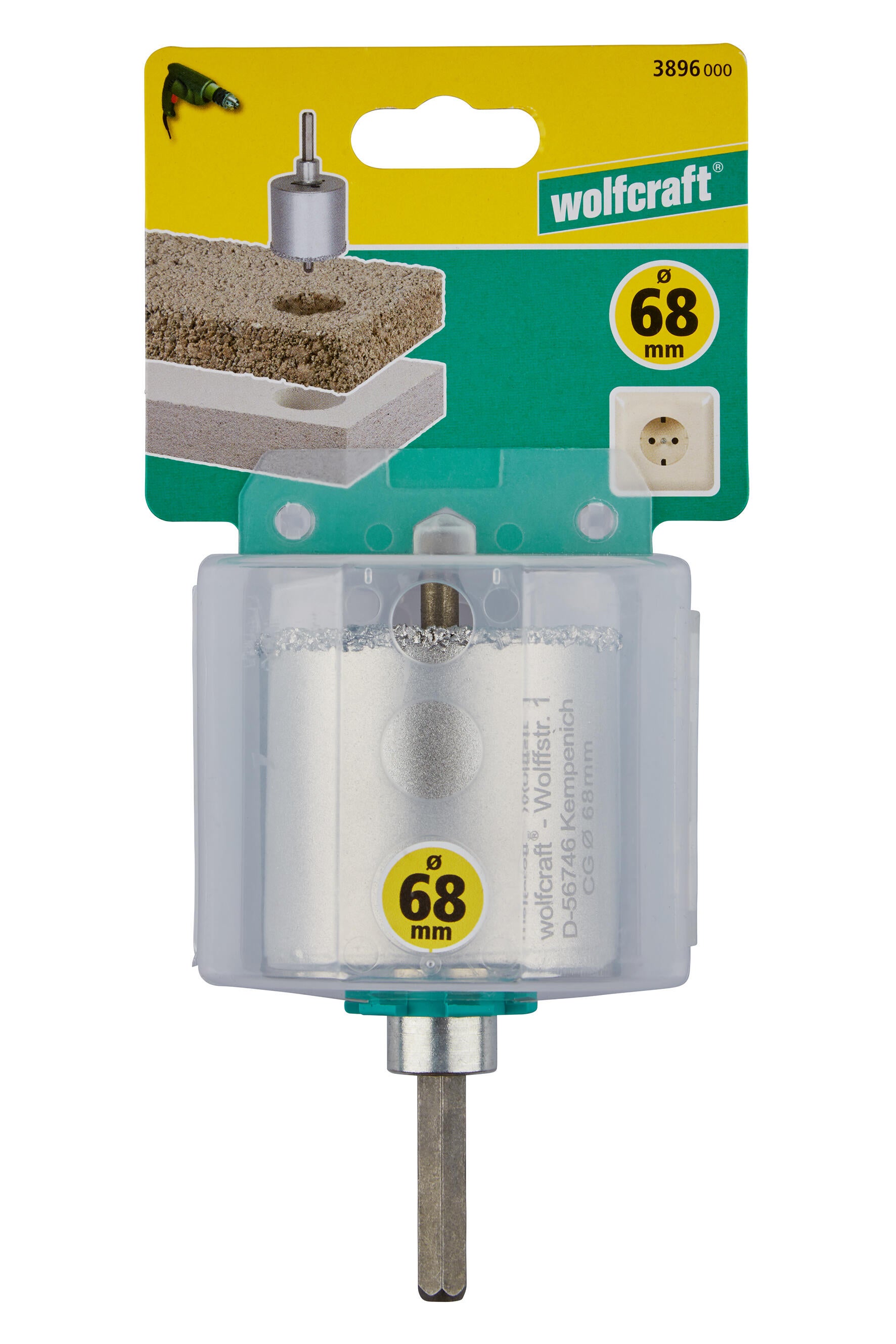 Trépan CT parpaing Wolfcraft diam.68mm - 2