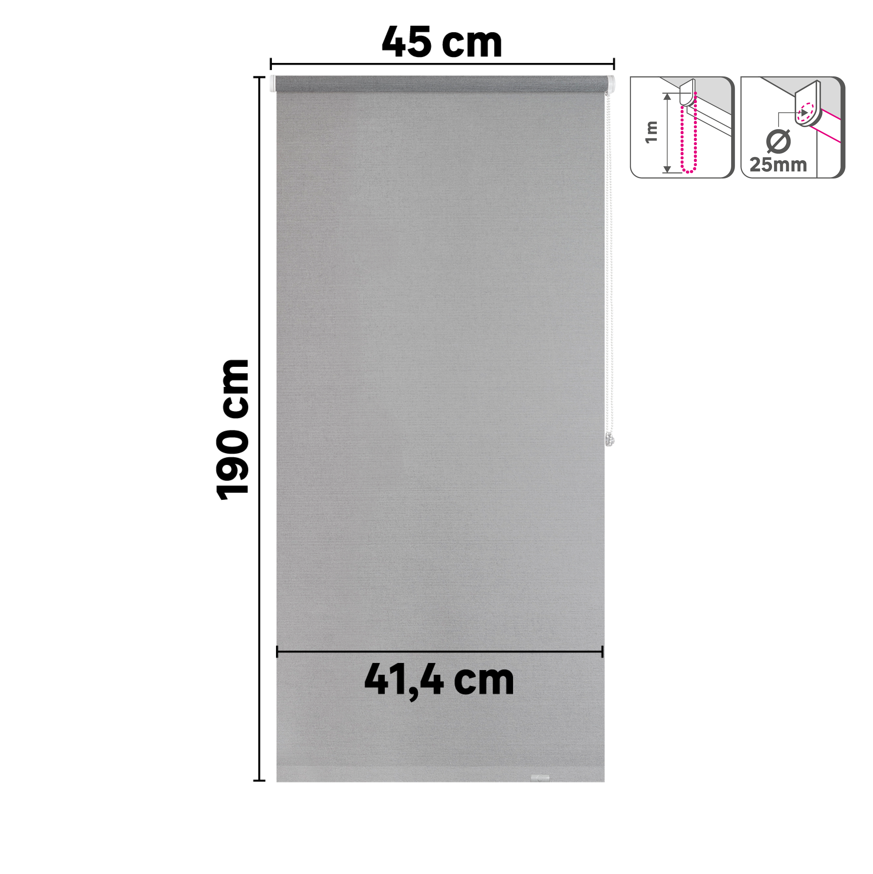 Estore de rolo translúcido Jive 45 x 190 cm granit Inspire - 6