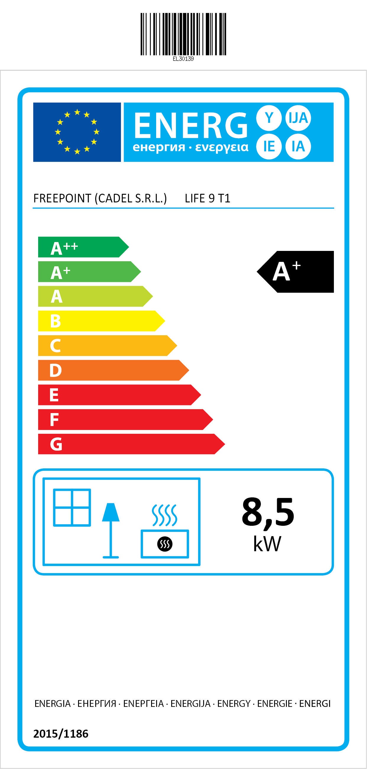Poêle à granulés Life 9 FREEPOINT 7025018 noir 9 kW - 2