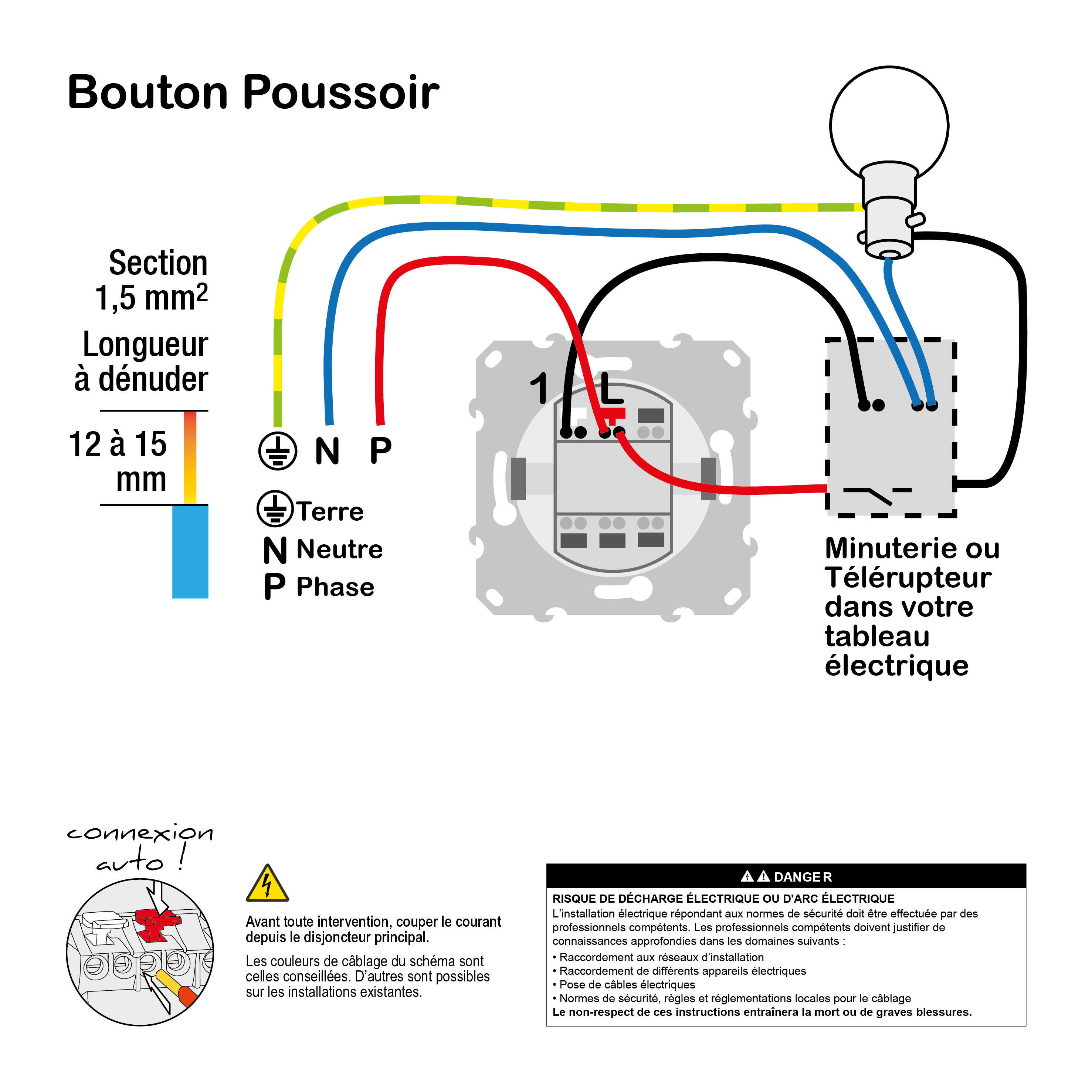 Poussoir complet Ovalis, SCHNEIDER ELECTRIC, blanc - 3