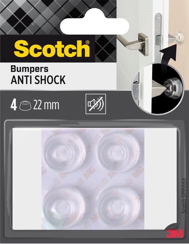 4 tampons amortisseurs en polyuréthane auto-adhésif SCOTCH Ø22 mm