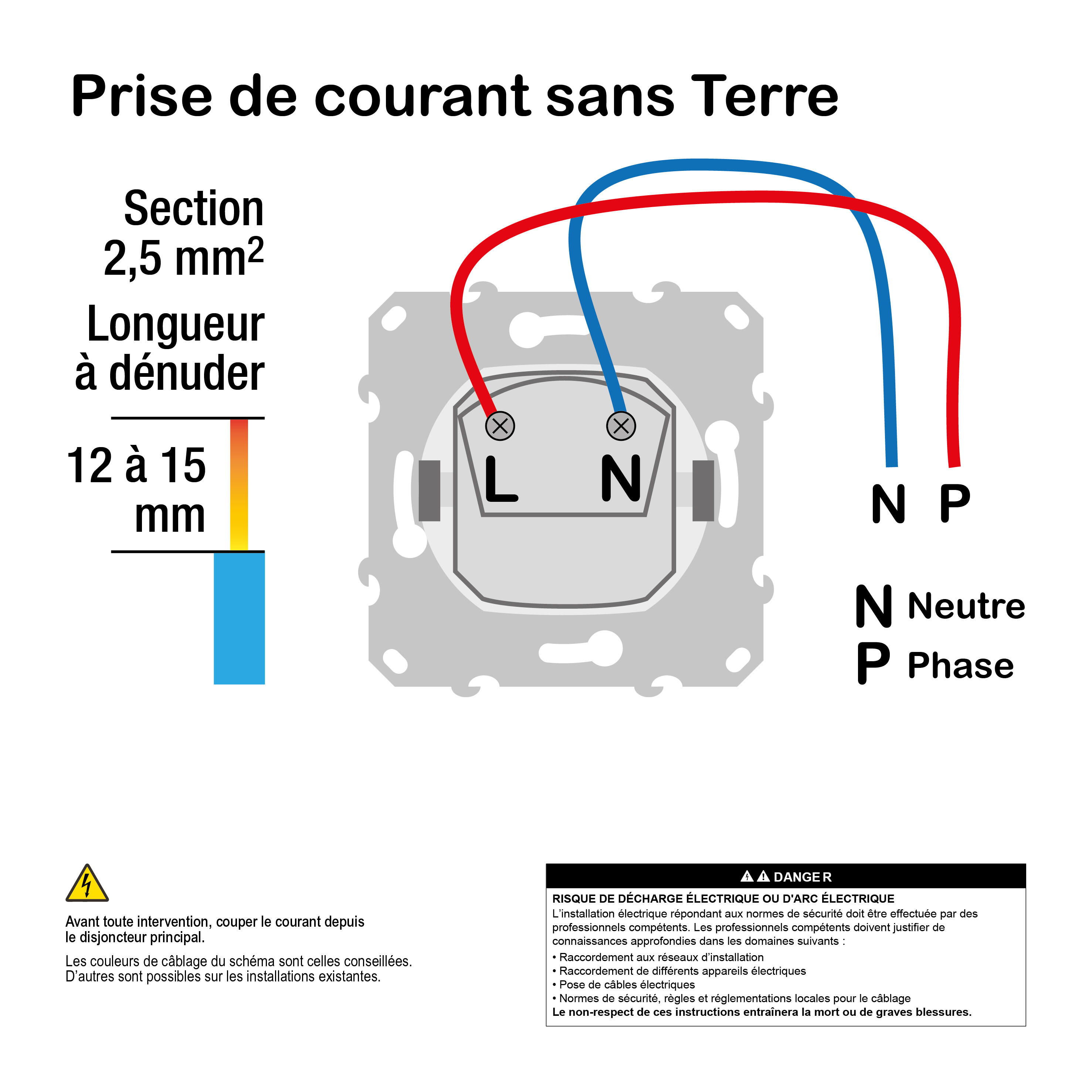 Prise sans terre complet Ovalis, SCHNEIDER ELECTRIC, blanc - 3