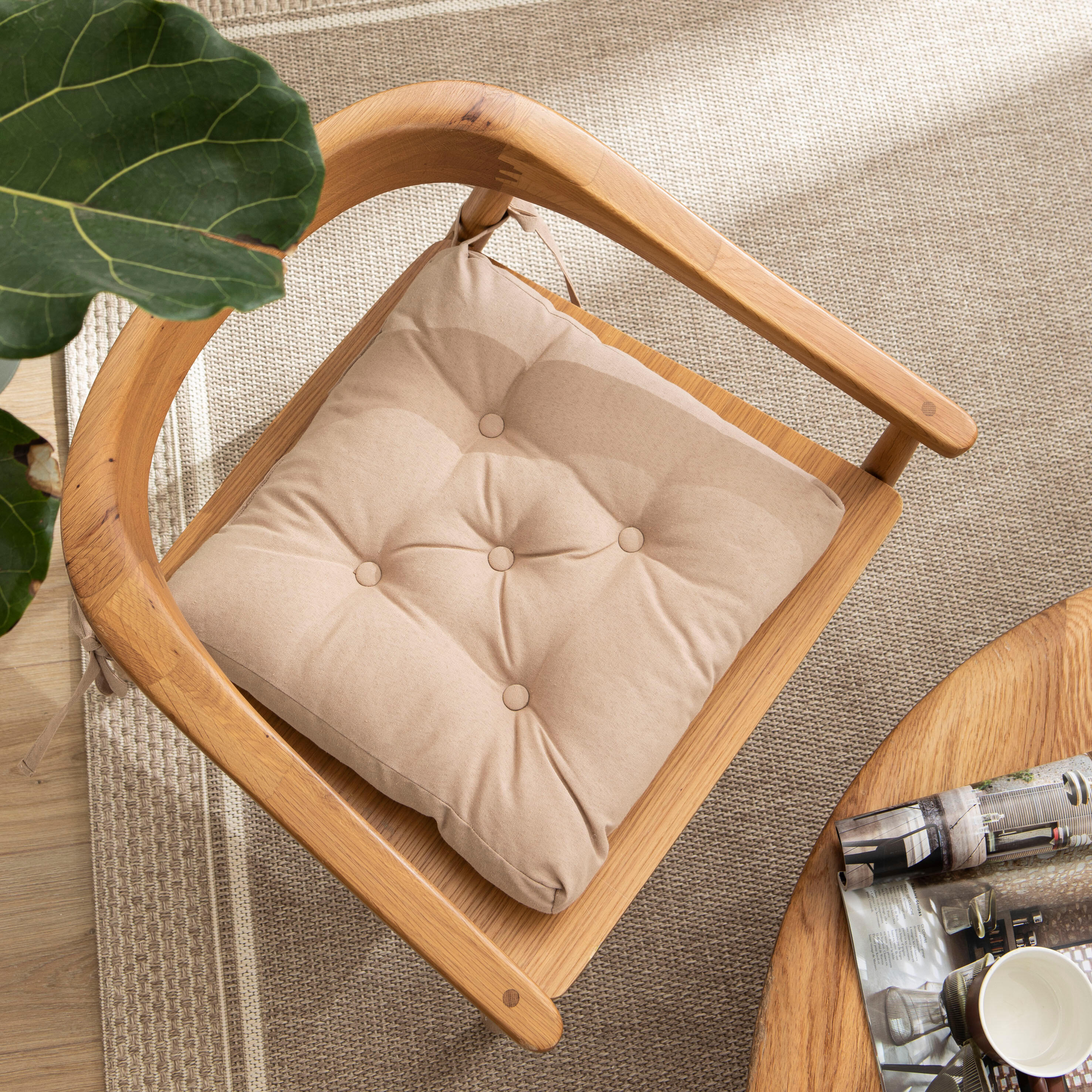 Galette de chaise Luck, beige l.40 x L.40 cm INSPIRE - 6