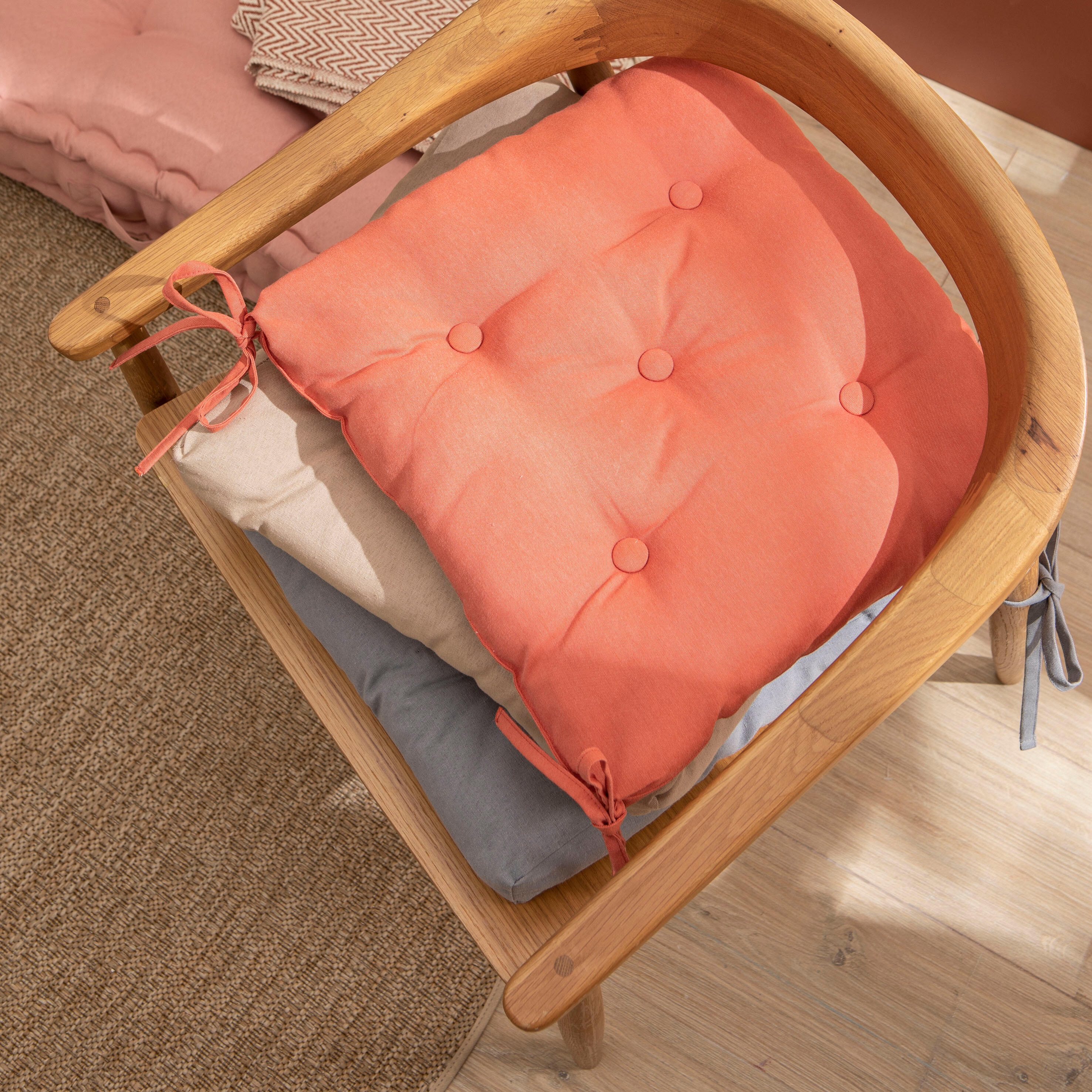 Poduszka na krzesło Luck szare 40 x 40 x 6 cm Inspire - 6