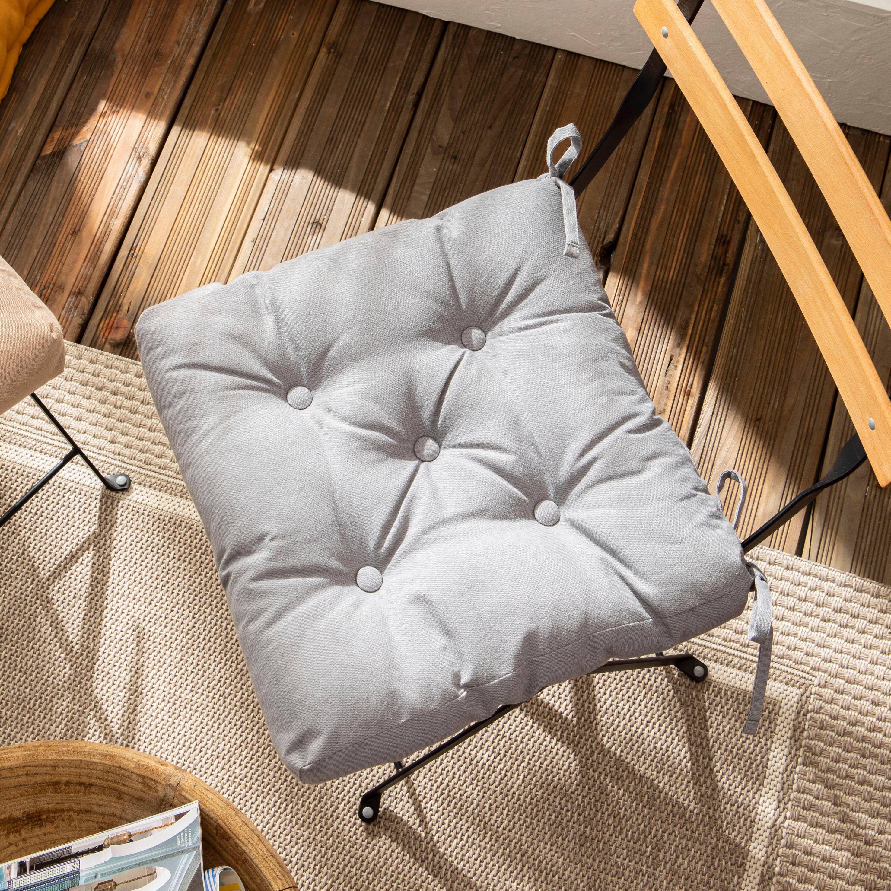 Galette de chaise Luck, gris l.40 x L.40 cm INSPIRE - 7