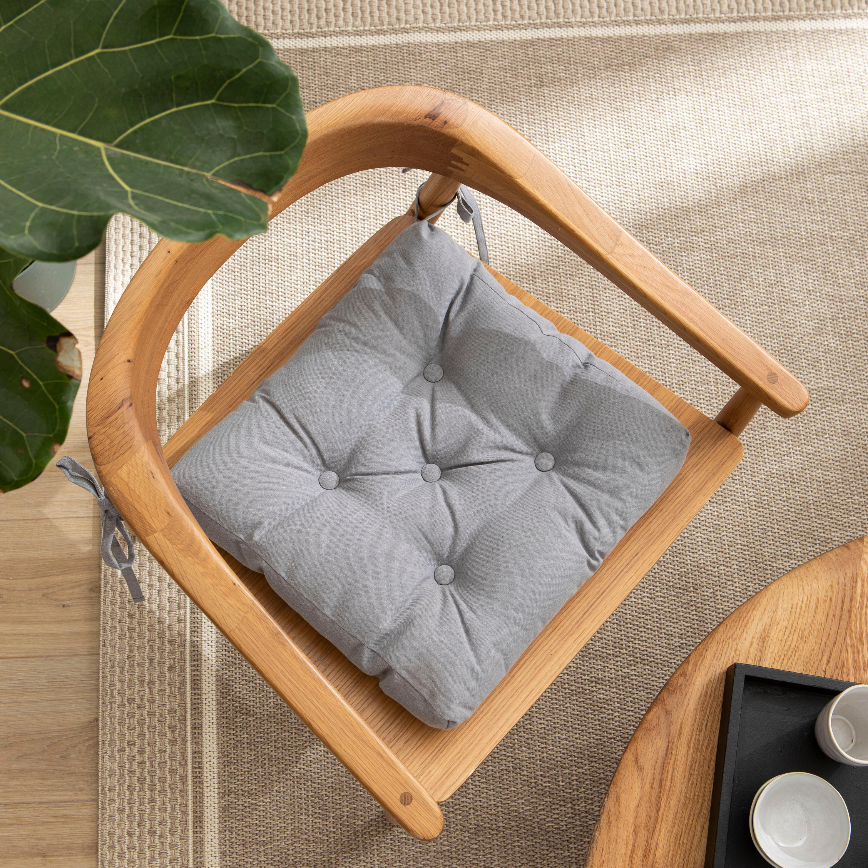 Galette de chaise Luck, gris l.40 x L.40 cm INSPIRE - 5