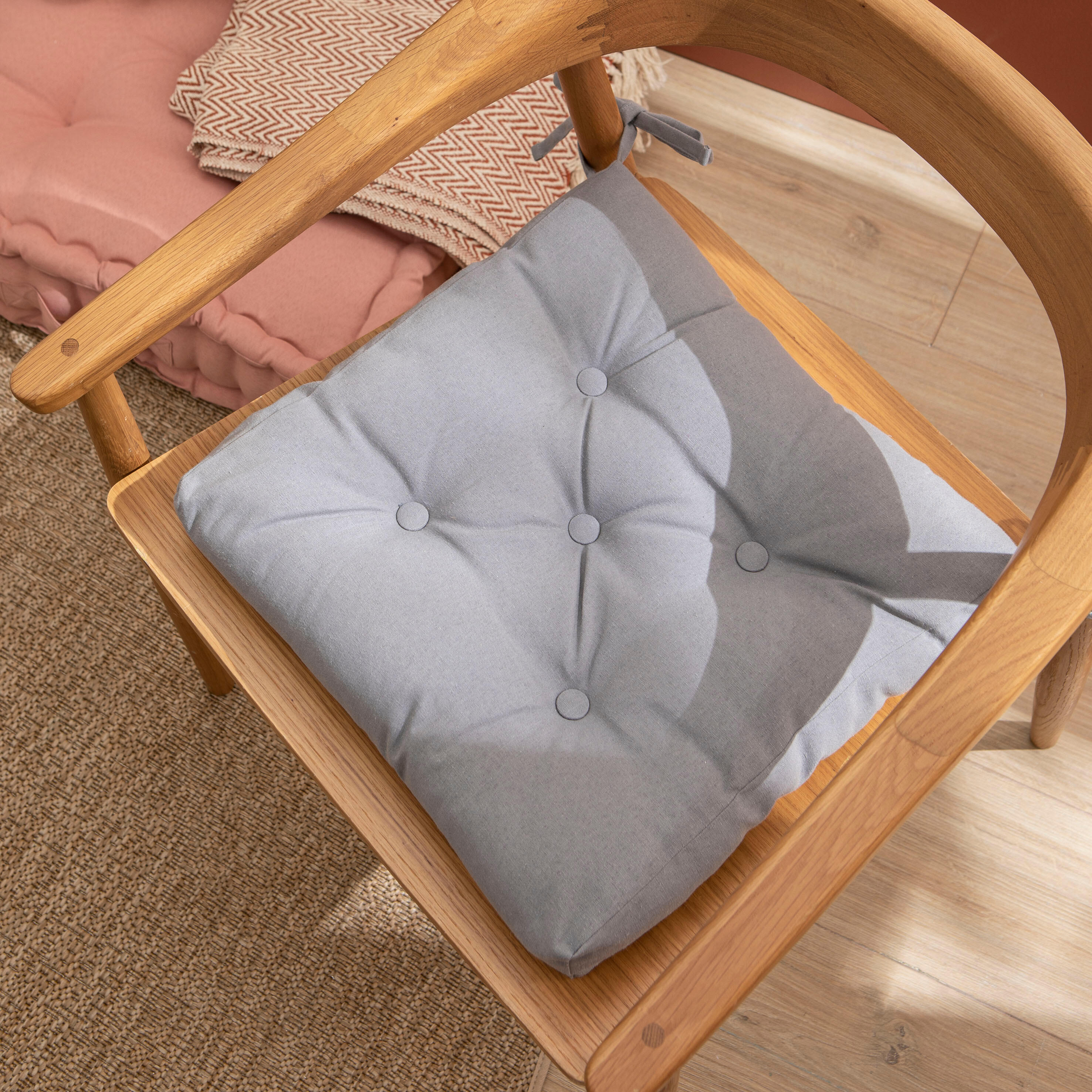 Galette de chaise Luck, gris l.40 x L.40 cm INSPIRE - 6