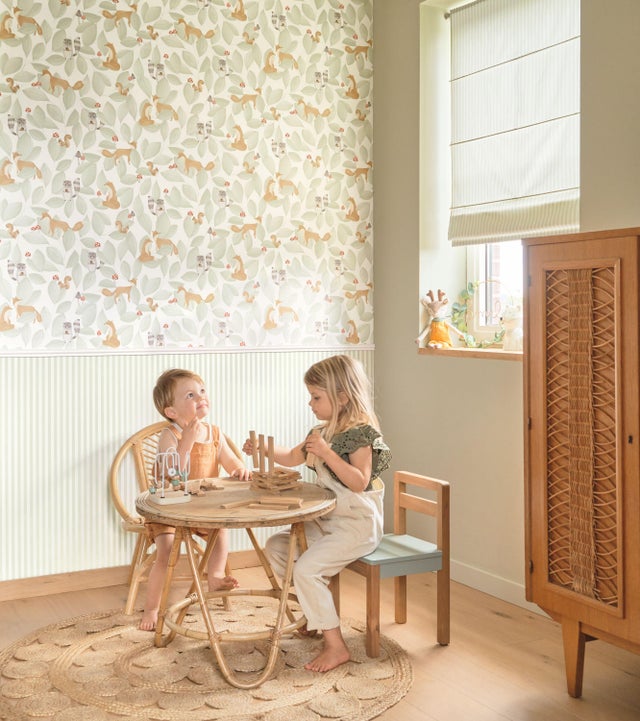 Papier peint intissé Once upon a time woodland amande