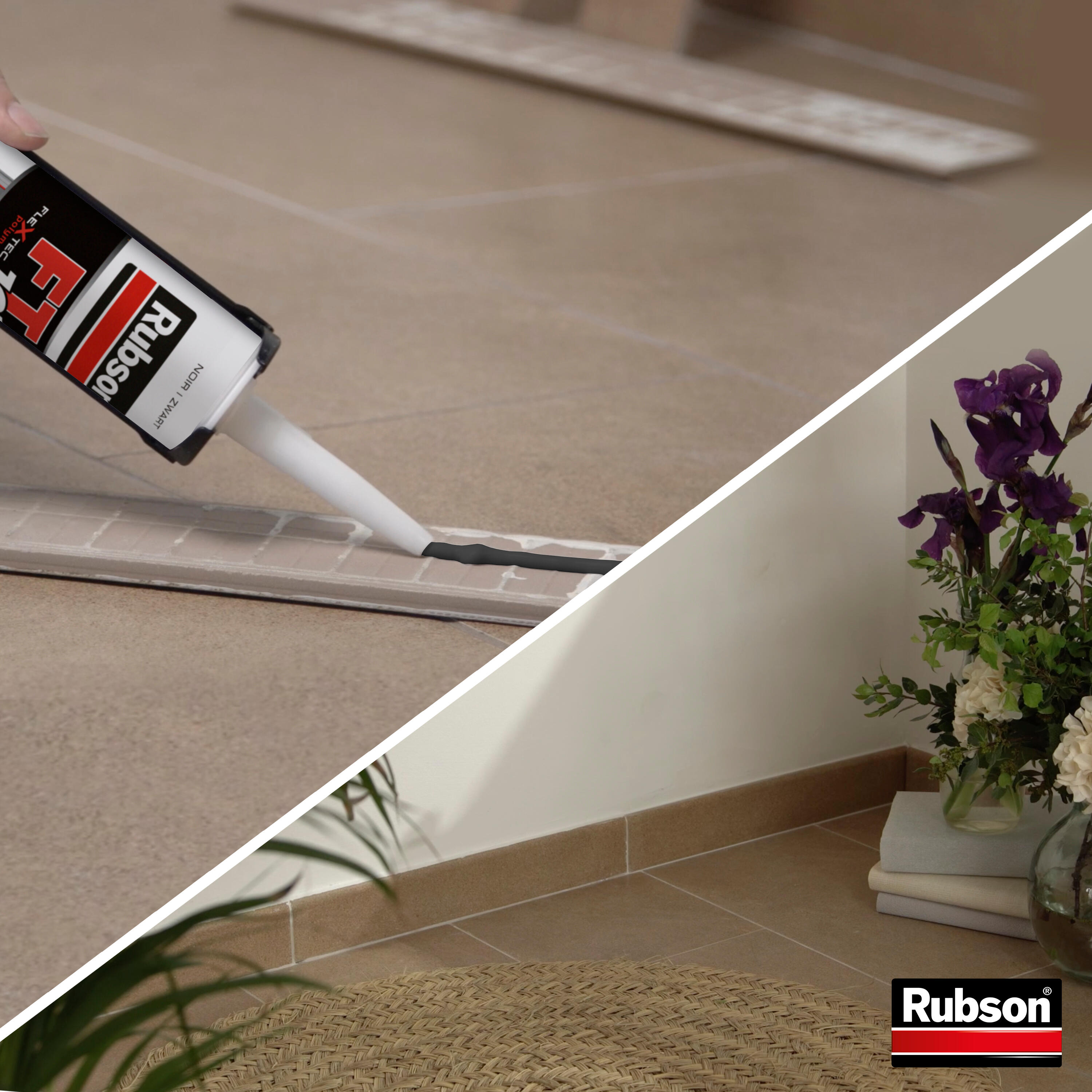 Mastic d'étanchéité Ft101 jointe et colle RUBSON noir, 280 ml - 4