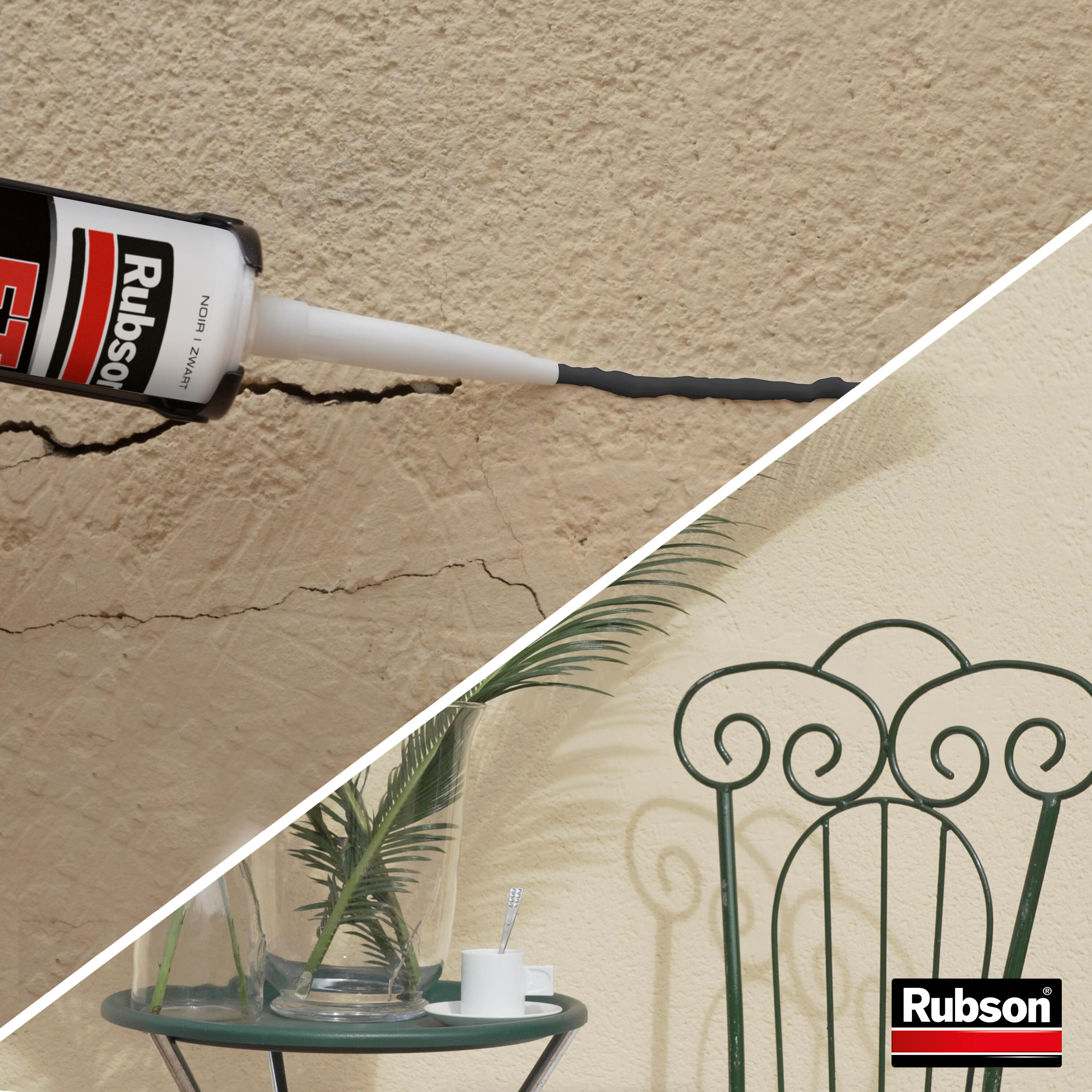 Mastic d'étanchéité Ft101 jointe et colle RUBSON noir, 280 ml - 5