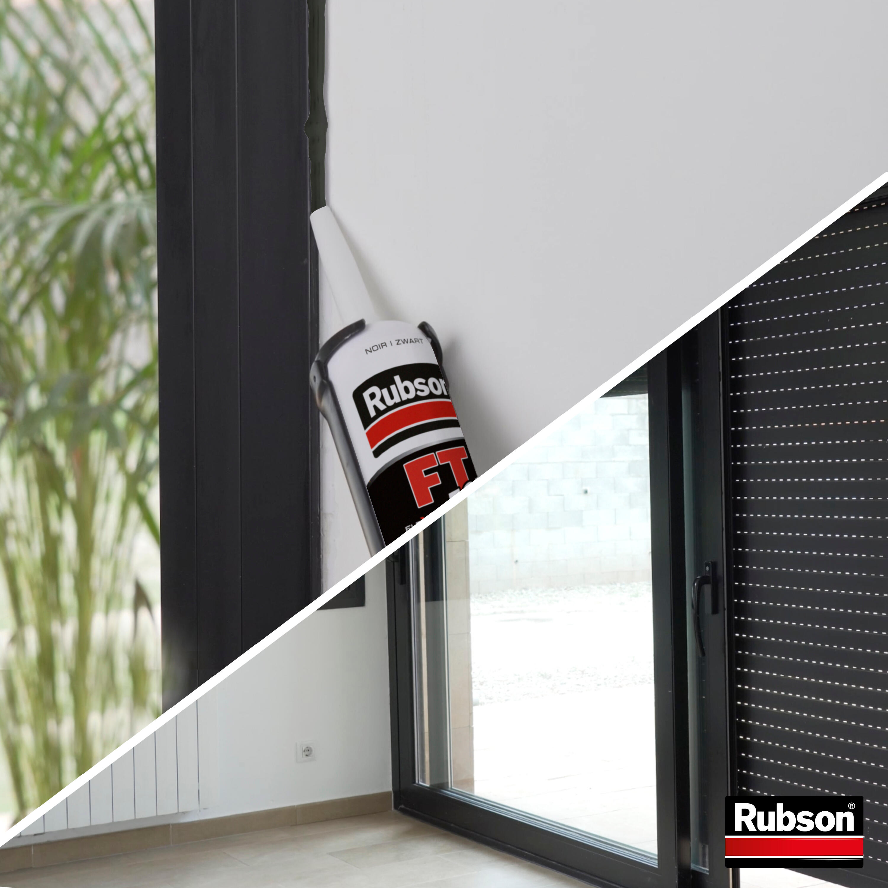 Mastic d'étanchéité Ft101 jointe et colle RUBSON noir, 280 ml - 3