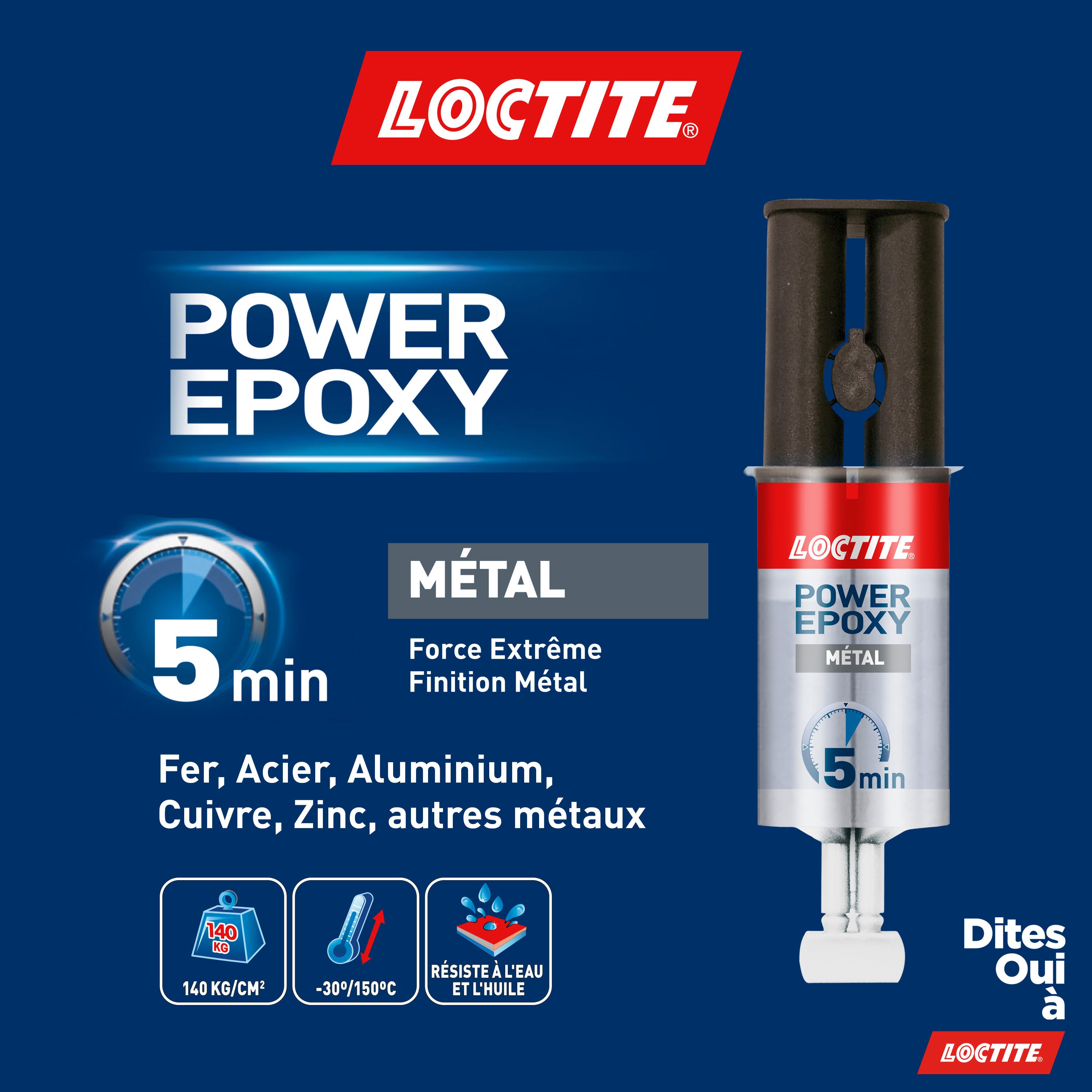 Colle epoxy métal prise rapide 5 min 25 ml - LOCTITE - 7