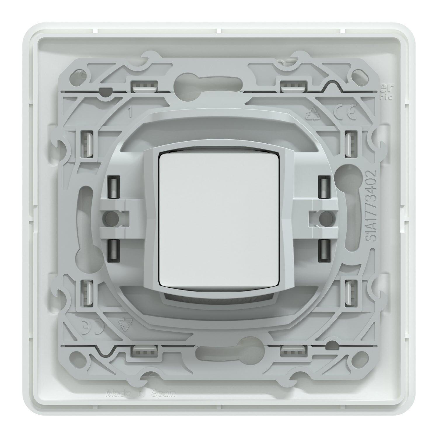 Prise tv complet Ovalis, SCHNEIDER ELECTRIC, blanc - 2