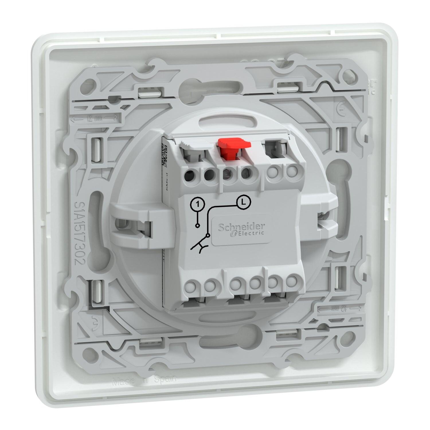 Poussoir complet Ovalis, SCHNEIDER ELECTRIC, blanc - 13