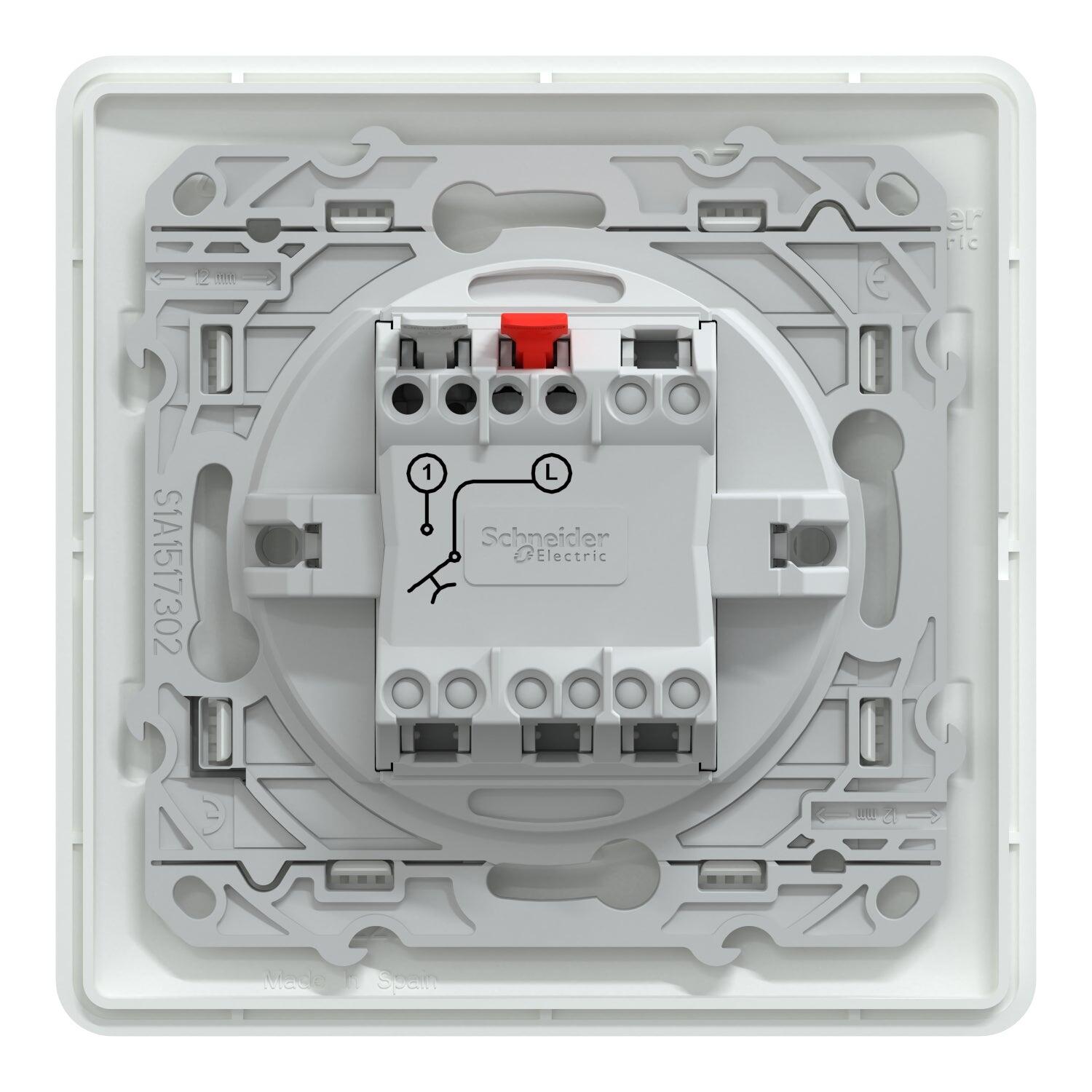 Poussoir complet Ovalis, SCHNEIDER ELECTRIC, blanc - 2