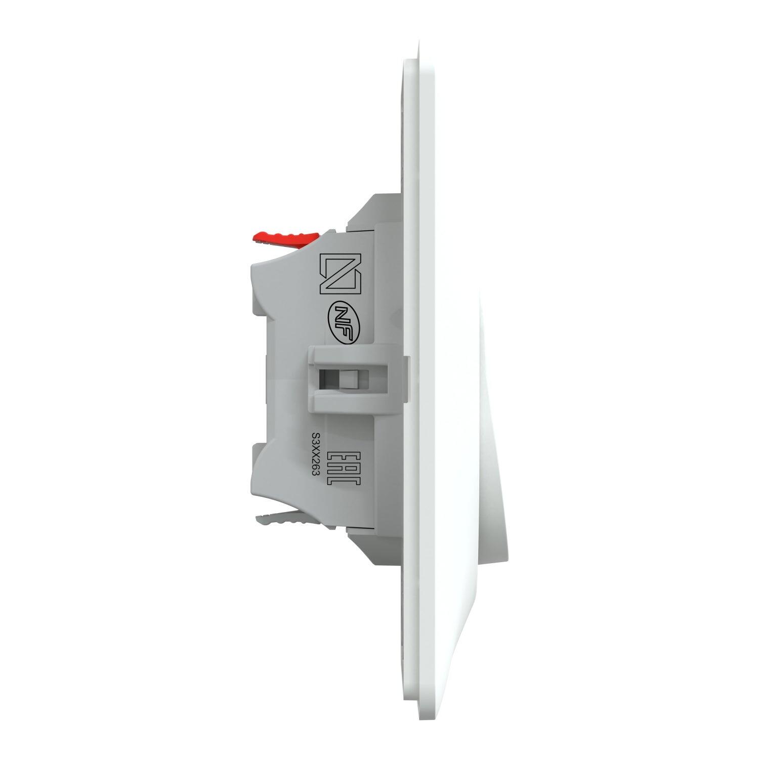 Interrupteur va-et-vient lumineux complet Ovalis, SCHNEIDER ELECTRIC, blanc - 8