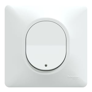 Interrupteur va-et-vient lumineux complet Ovalis, SCHNEIDER ELECTRIC, blanc