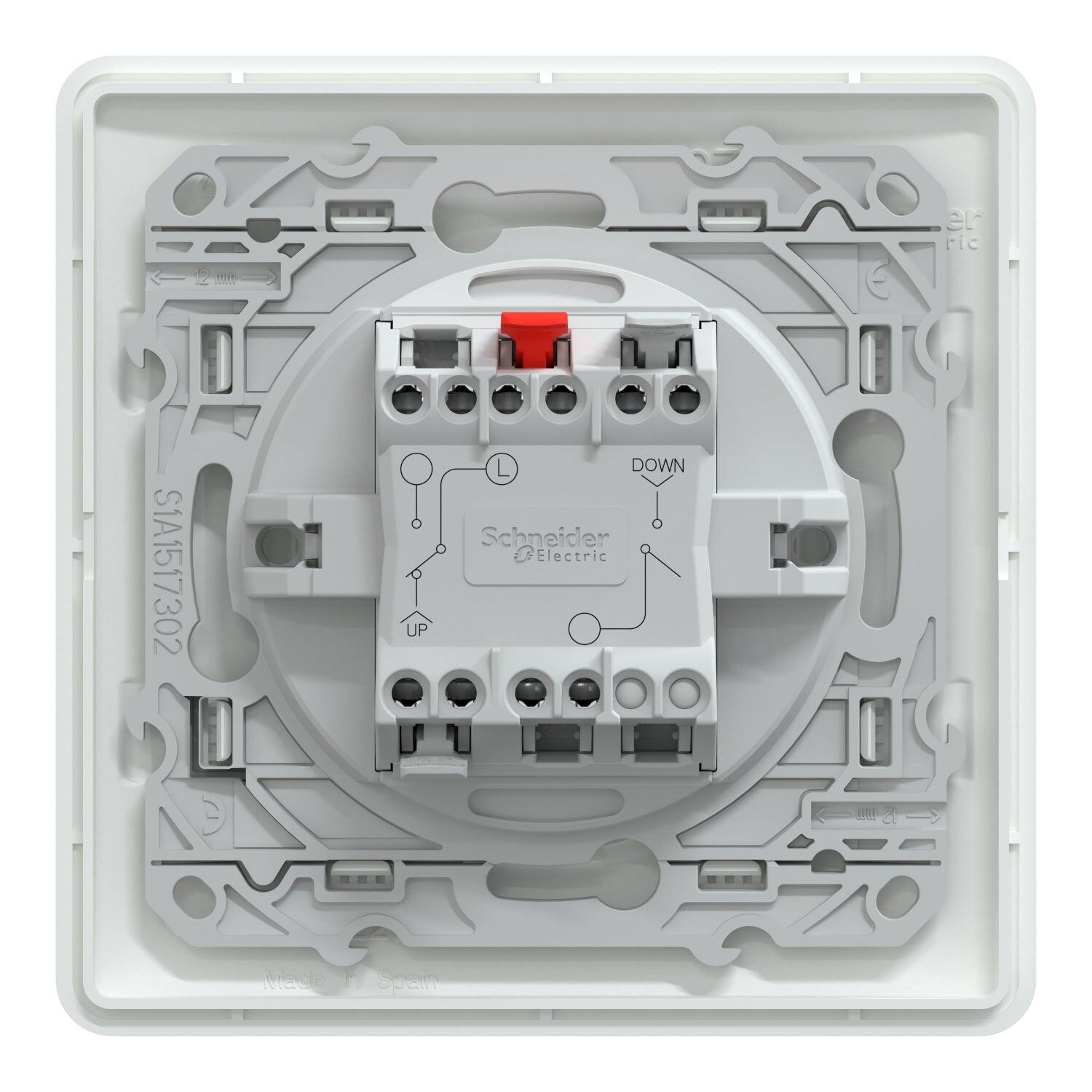 Interrupteur volet roulant complet Ovalis, SCHNEIDER ELECTRIC, blanc - 2