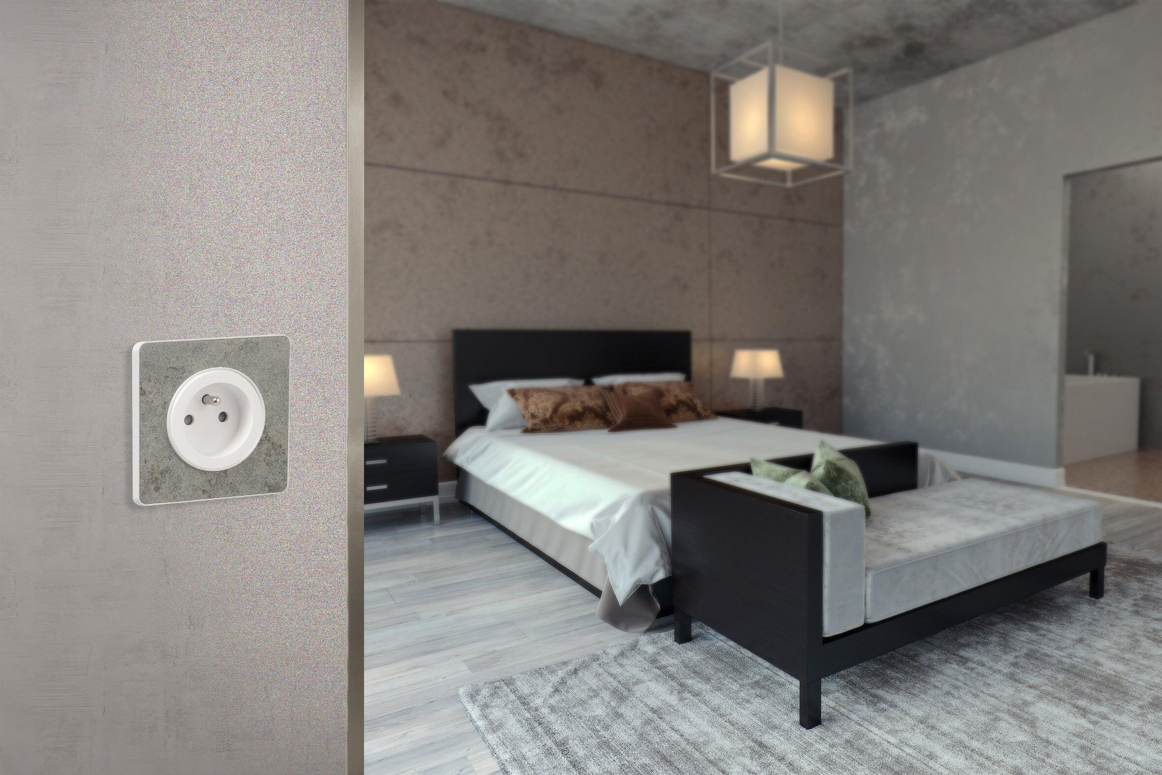 Prise avec terre à assembler Odace, SCHNEIDER ELECTRIC, blanc - 4