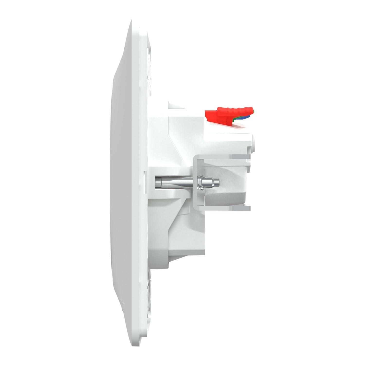 Prise avec terre affleurante complet Ovalis, SCHNEIDER ELECTRIC, blanc - 7