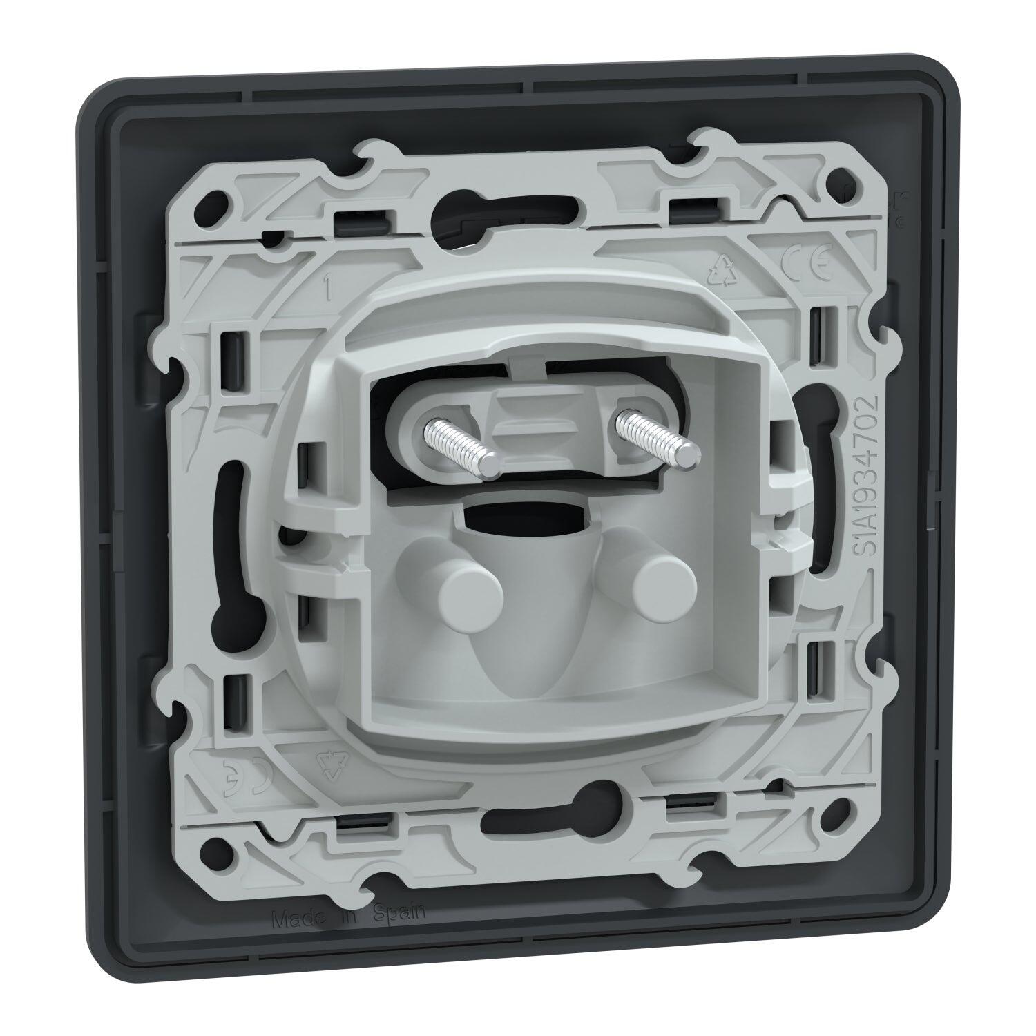 Sortie de câble complet Ovalis, SCHNEIDER ELECTRIC, gris anthracite - 10