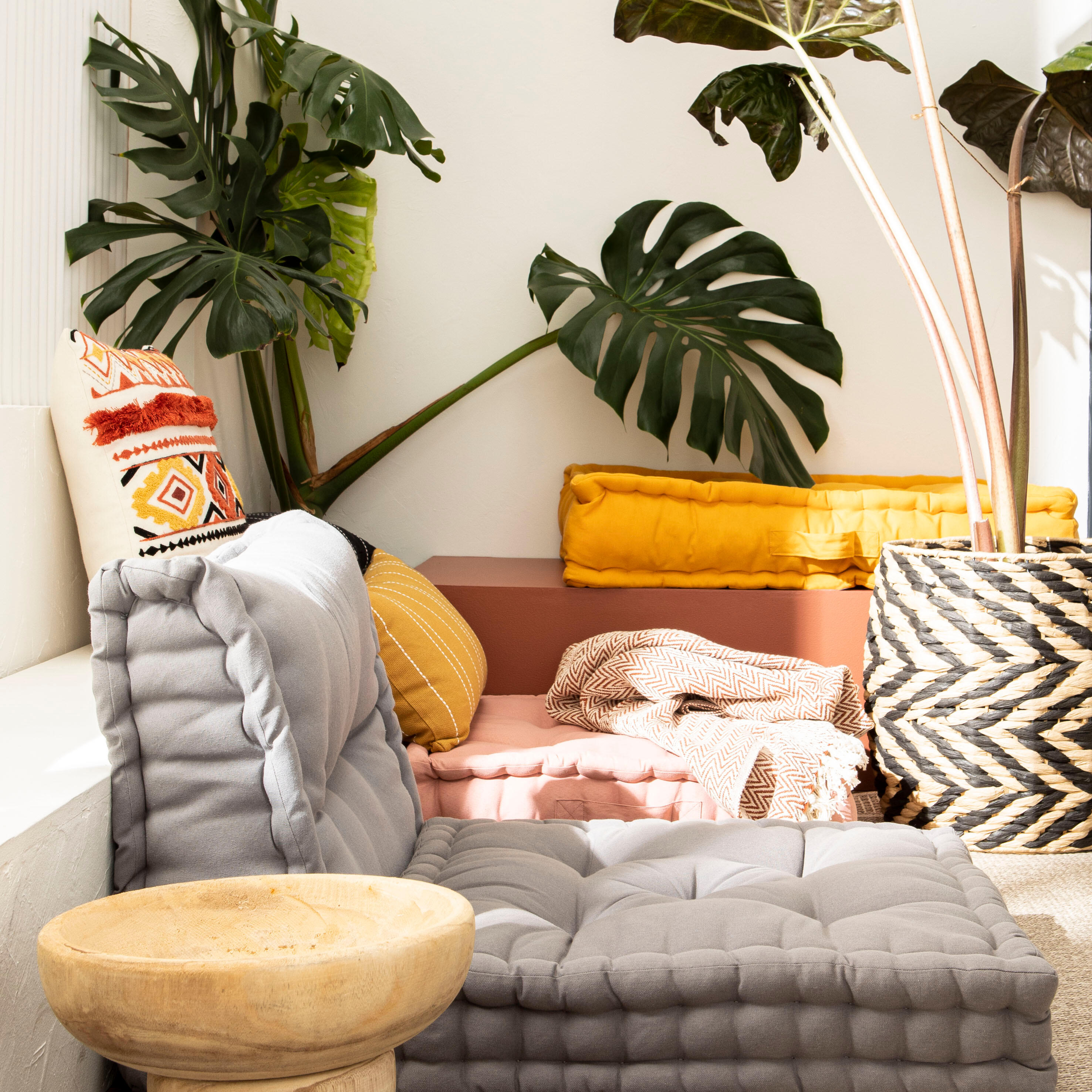 Plaid Aubin, beige / rouge l.130 x L.180 cm INSPIRE - 7