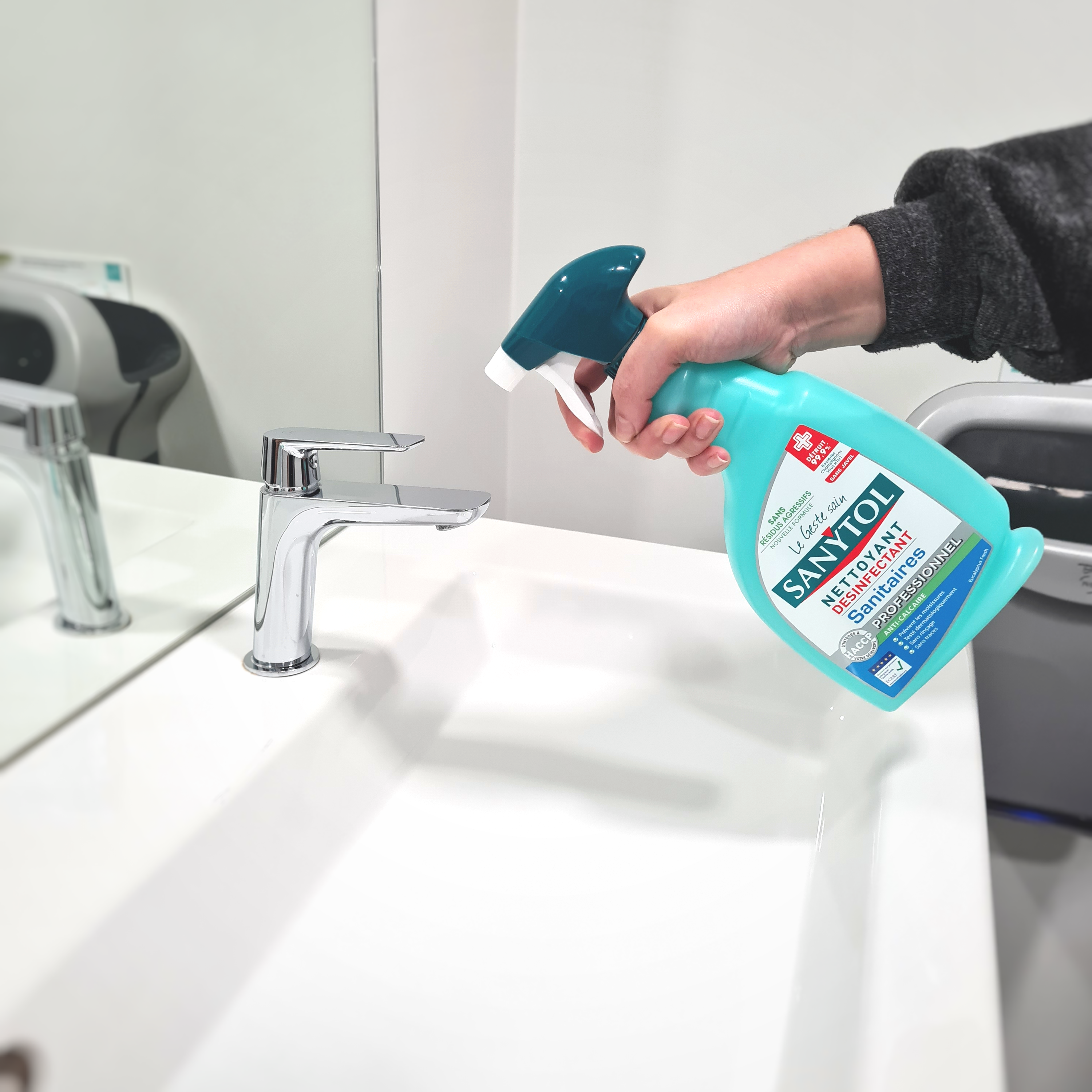 Désinfectant SANYTOL Professionnel, sanitaire eucalyptus 0.75L - 2