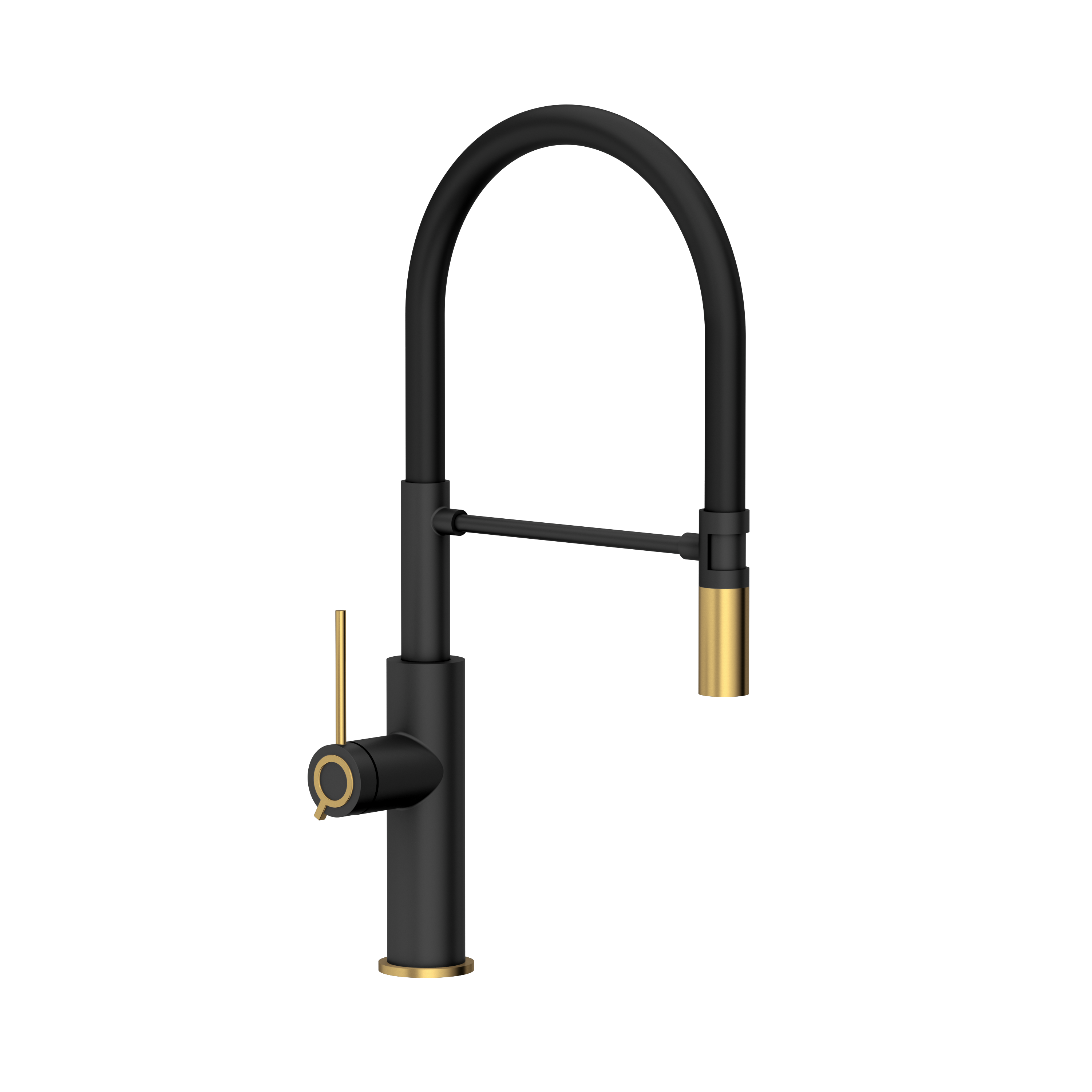 Bateria kuchenna Gemma Czarny Złoty wylewka U 50 cm Quadron