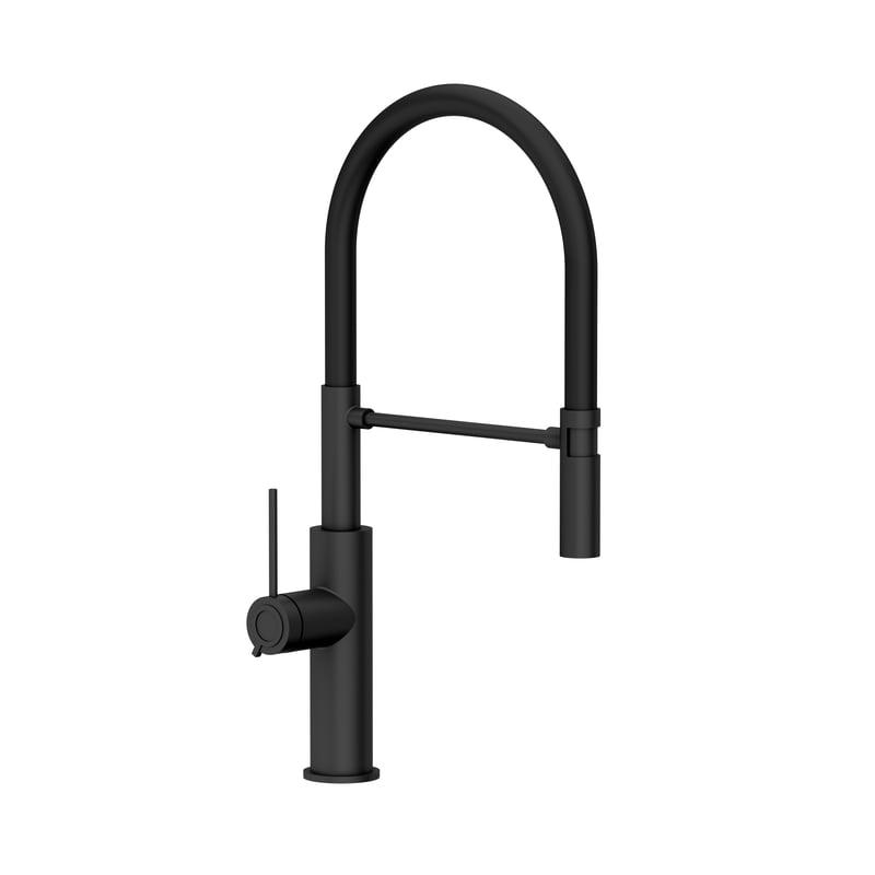 Bateria kuchenna Gemma Czarna wylewka U 50 cm Quadron