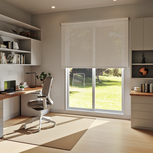 Estor enrollable screen 10% térmico Salsa de 135x250 poliéster liso blanco INSPIRE con cadena