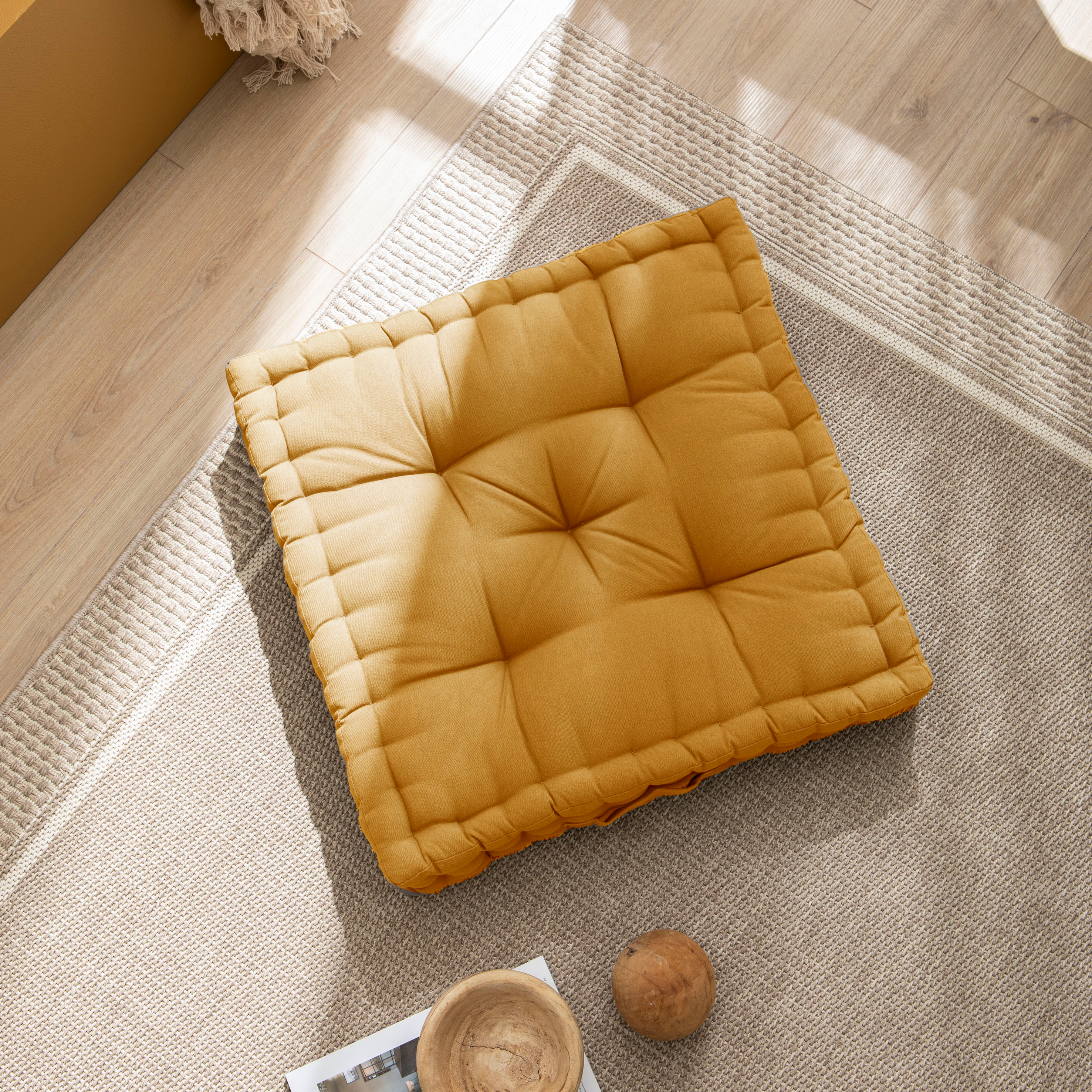 Cuscino Da Pavimento Rotondo In Velluto Olandese - Morbido E Comodo Per Yoga, Meditazione E Relax - Foto 7