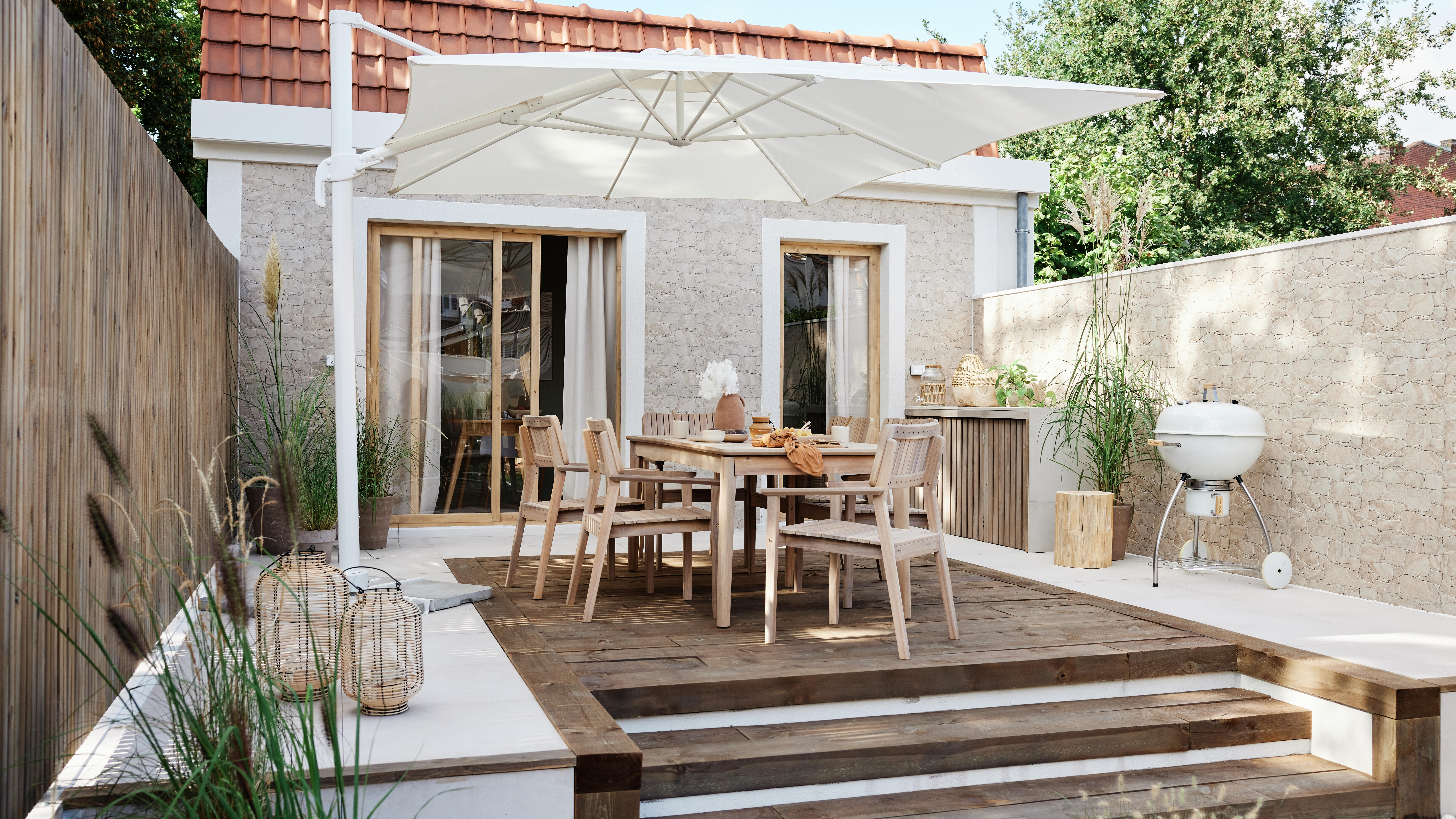 Chapéu de sol NATERIAL AURA 360º 250G 290X390CM BRANCO - 16