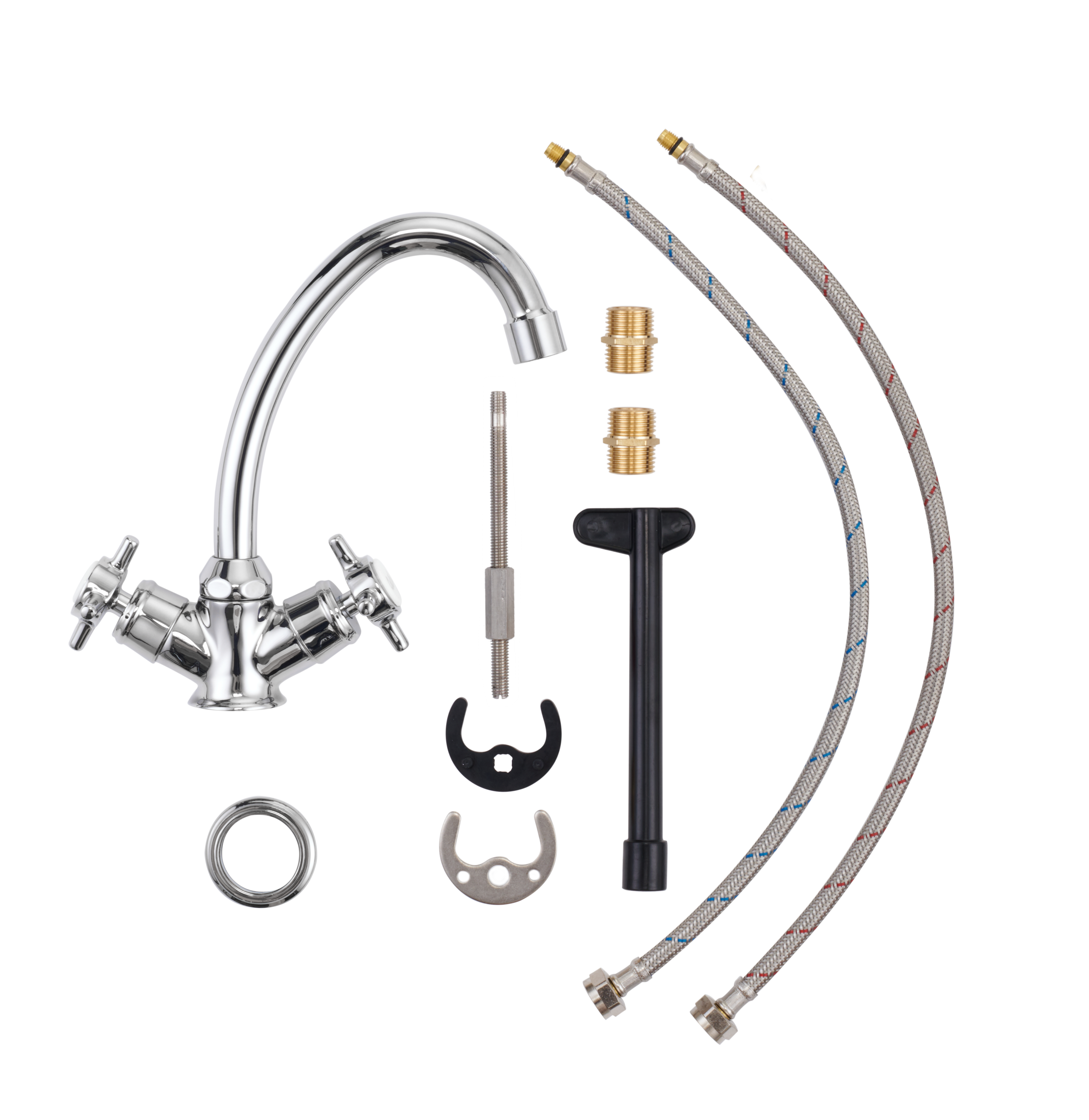 Bateria umywalkowa chrom 21 cm Mauna Sensea